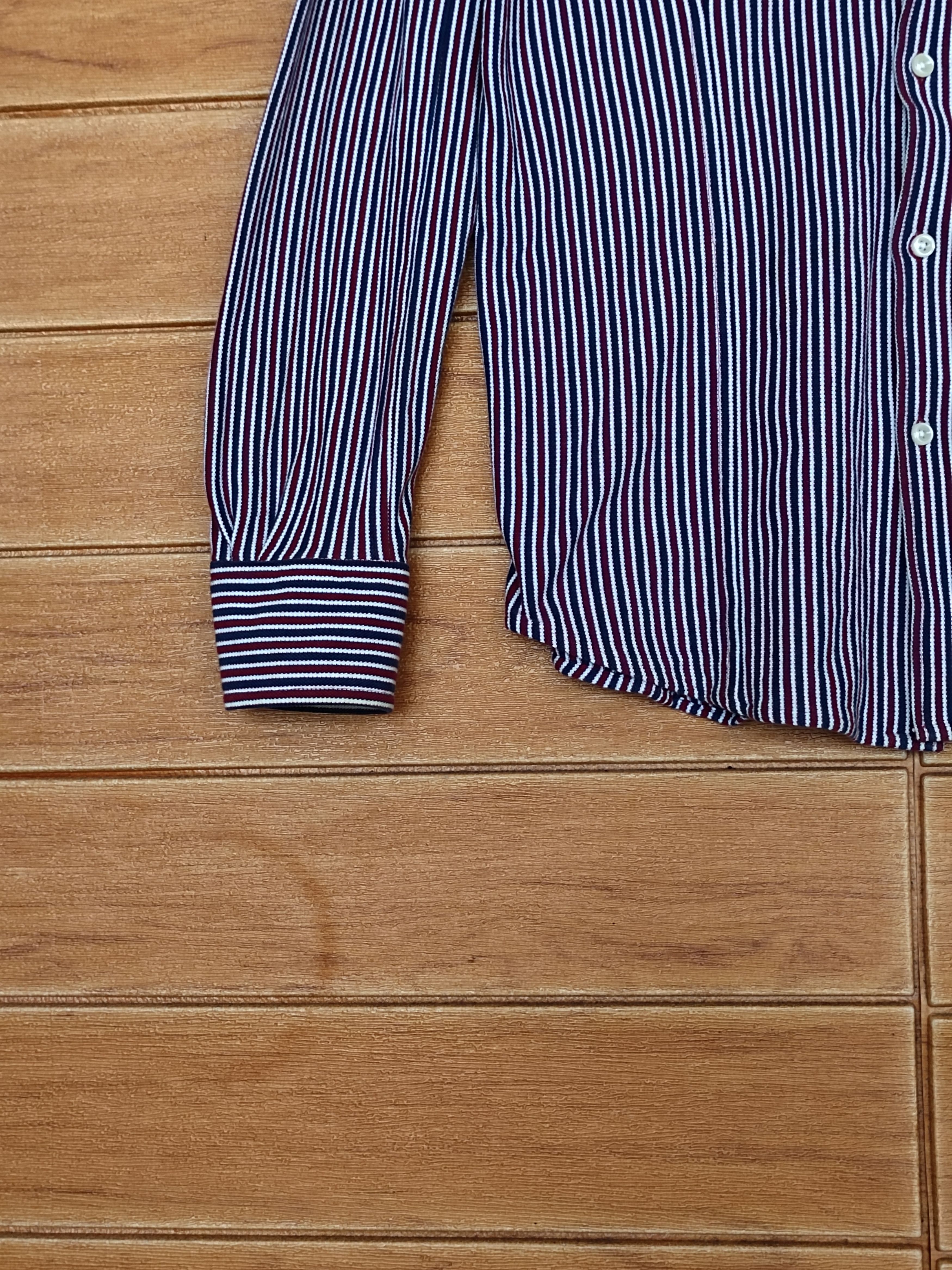 ABAHOUSE Vintage Abahouse 'Designworks' Striped Slim Fit Denim Shirt Size US M / EU 48-50 / 2 - 6 Thumbnail