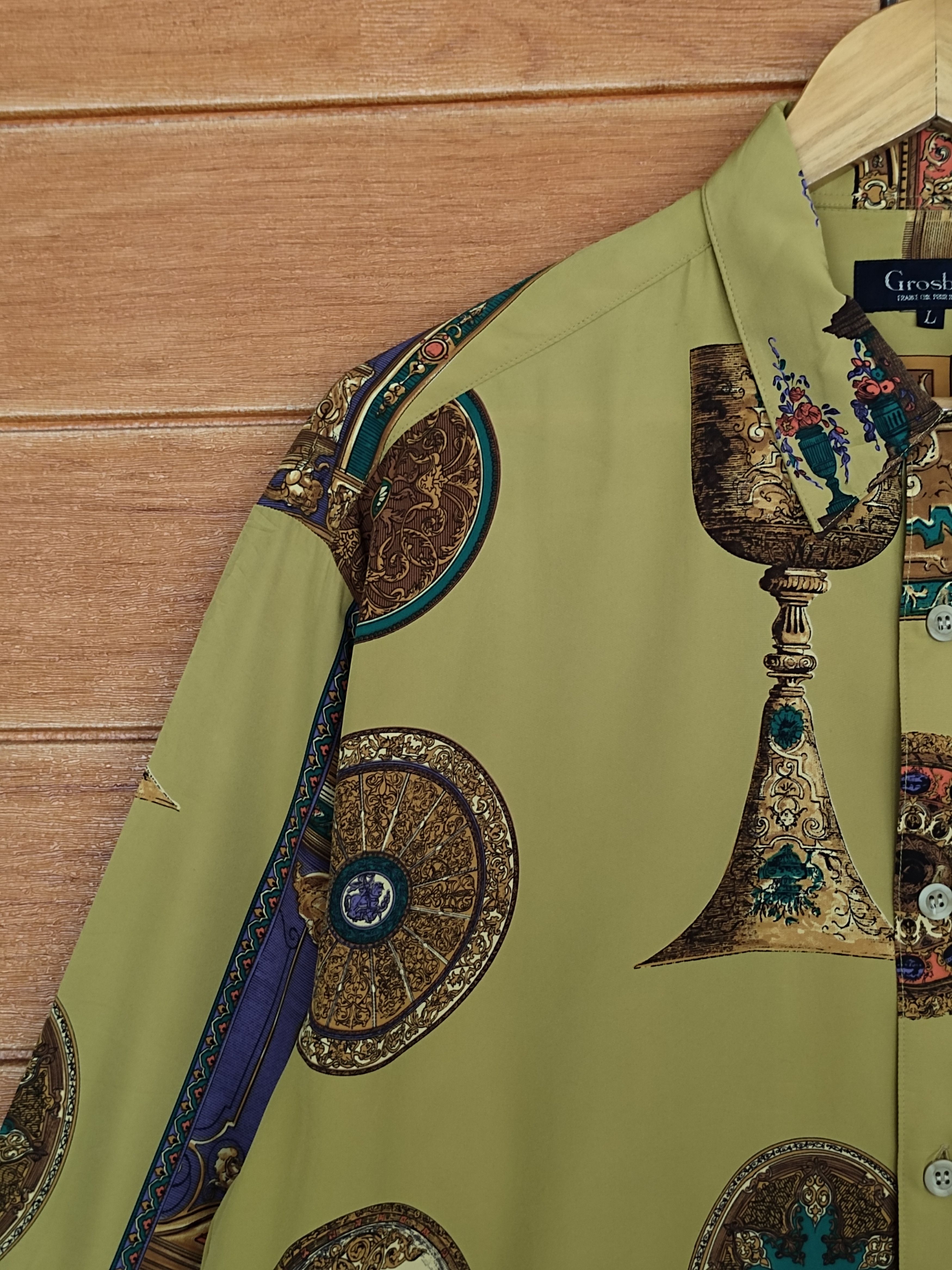 Japanese Brand Vintage 90s Grosbec Baroque Button Up Shirt Size US L / EU 52-54 / 3 - 4 Thumbnail