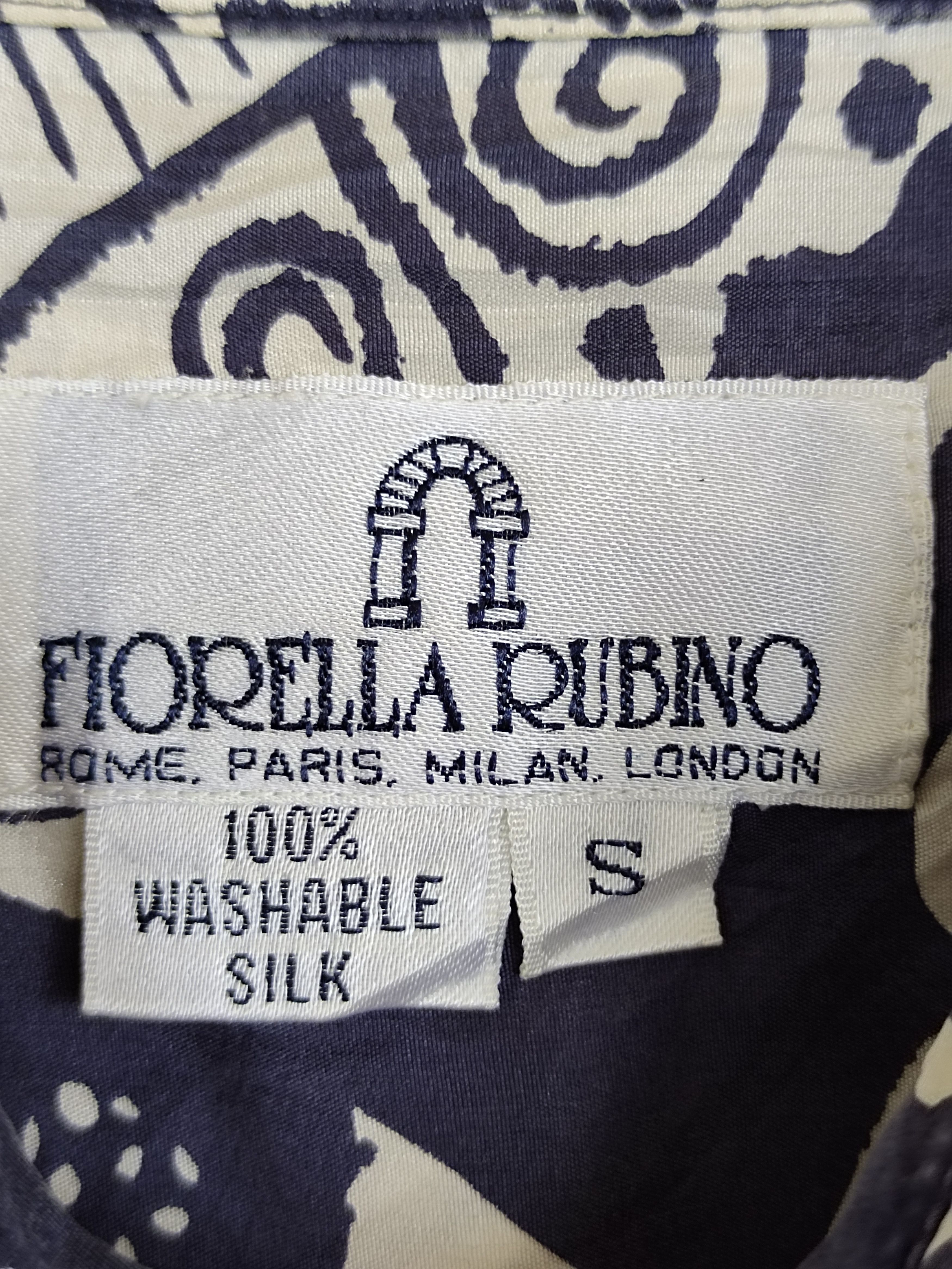 Giorgio Fiorelli Vintage 90s Fiorelle Rubino Art Silk Button Up Shirt Size US S / EU 44-46 / 1 - 11 Thumbnail