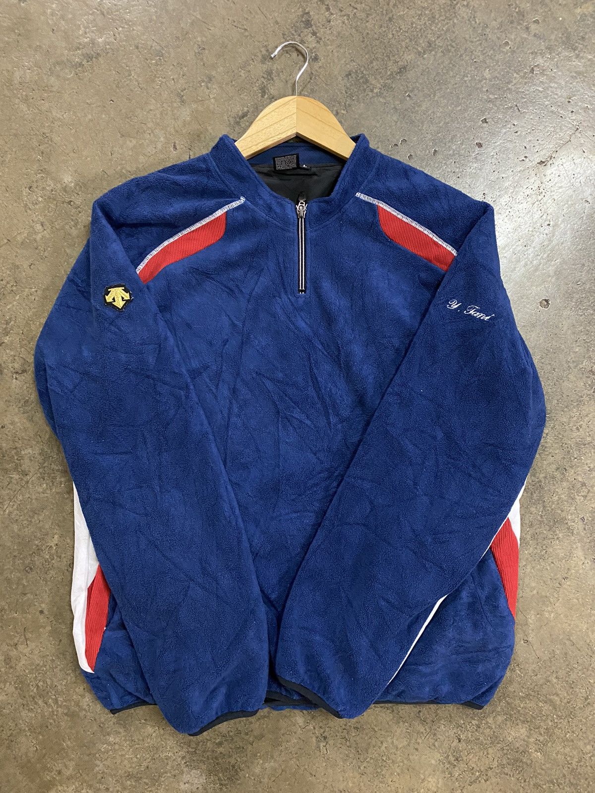 Descente × Designer Descente Fleece Sweatshirt Half Zipper Colourway France Size US XL / EU 56 / 4 - 1 Thumbnail