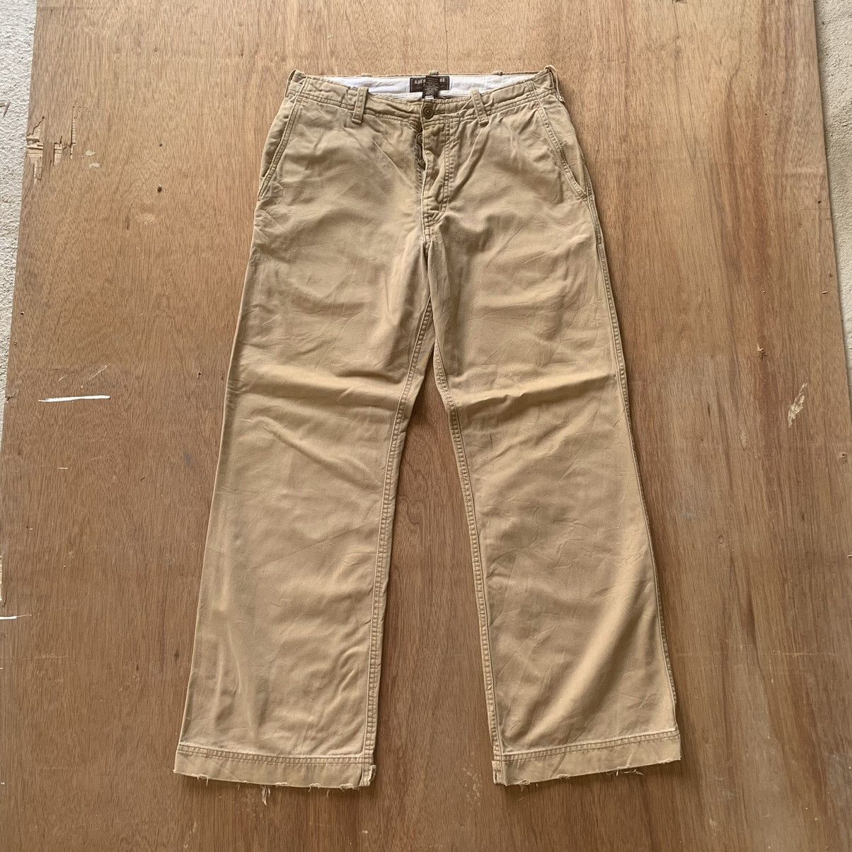 Abercrombie & Fitch ABERCROMBIE & FITCH TROUSERS BLANK BUTTON FLY BAGGY ...