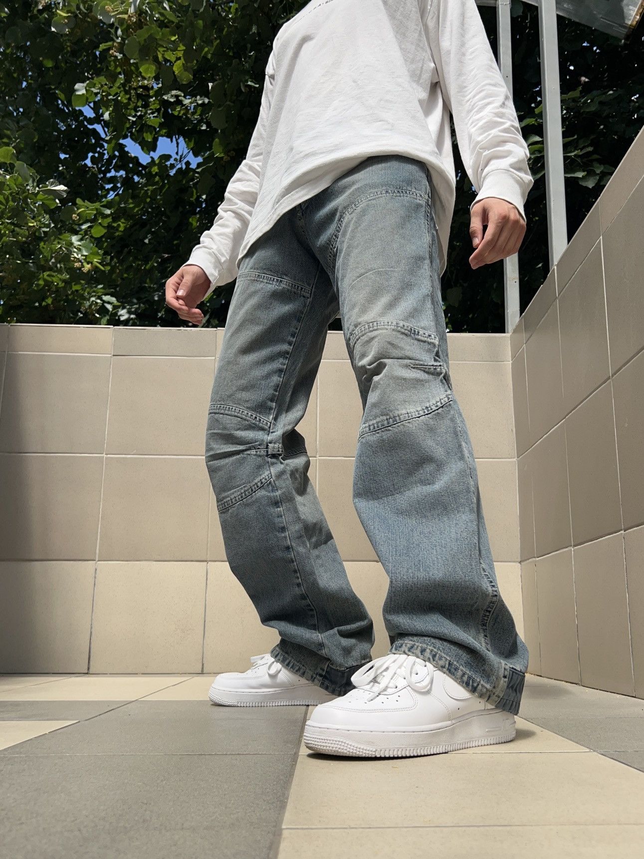 Japanese Brand Vintage Jet Lag Double Knee Jeans Size US 29 - 1 Thumbnail