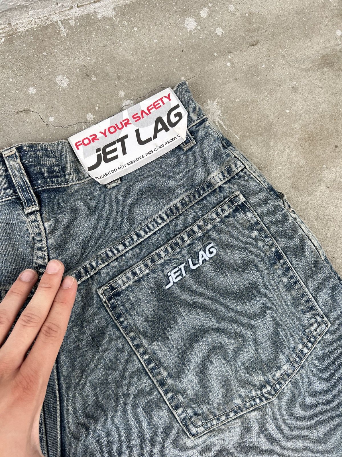 Japanese Brand Vintage Jet Lag Double Knee Jeans Size US 29 - 13 Thumbnail