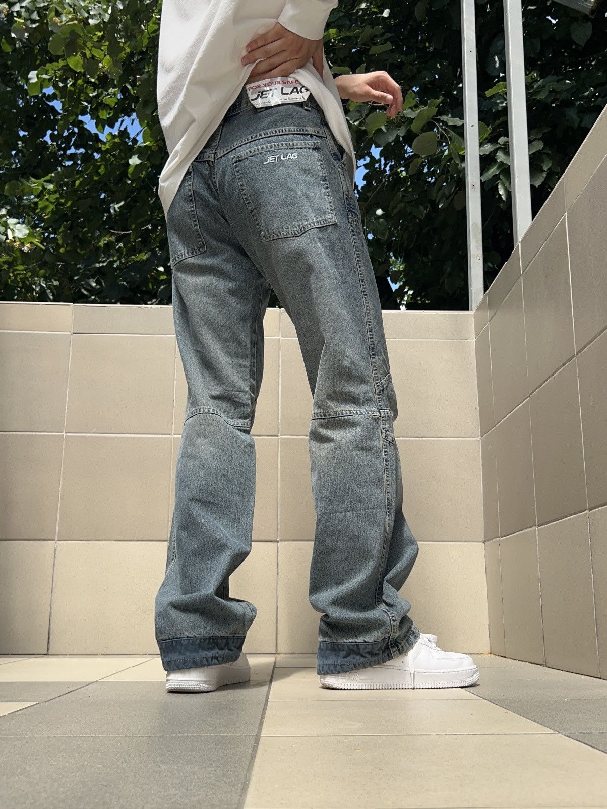 Japanese Brand Vintage Jet Lag Double Knee Jeans Size US 29 - 2 Thumbnail