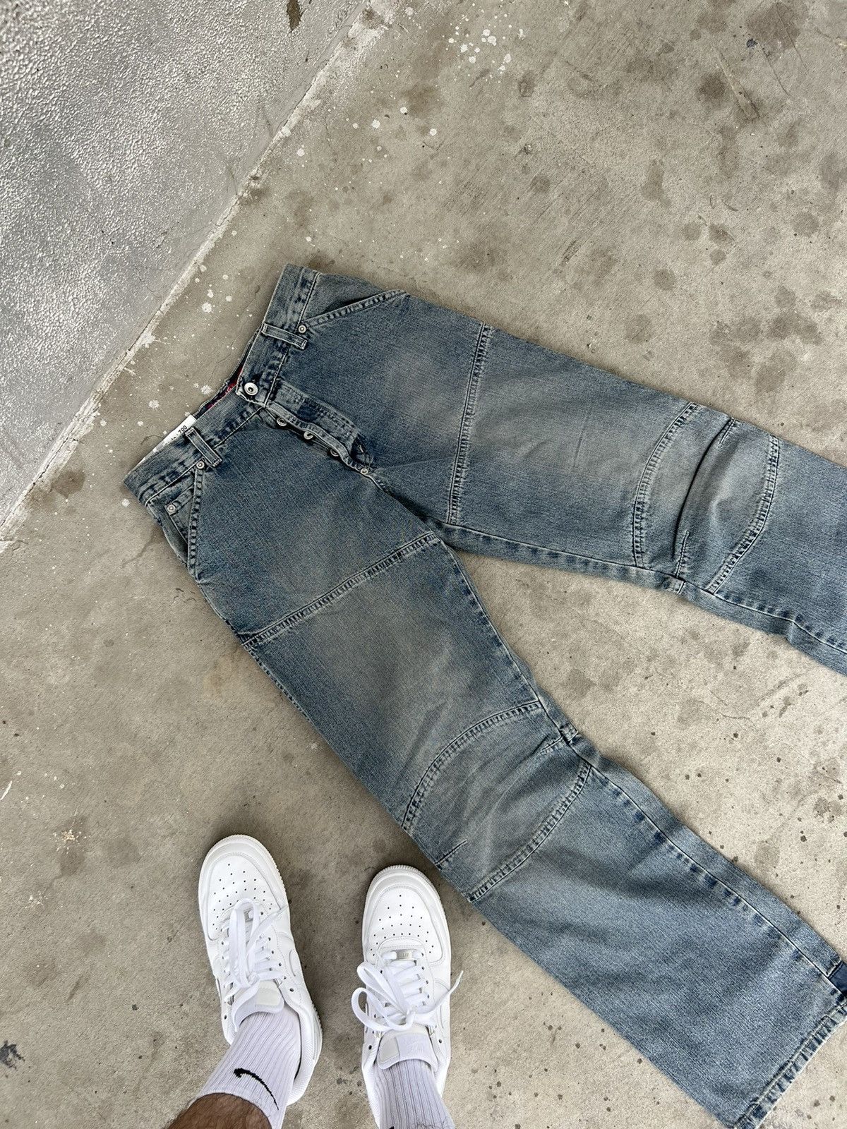 Japanese Brand Vintage Jet Lag Double Knee Jeans Size US 29 - 4 Thumbnail