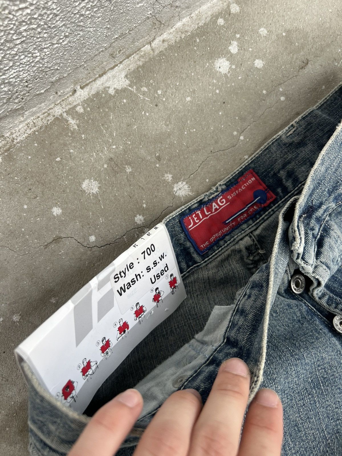 Japanese Brand Vintage Jet Lag Double Knee Jeans Size US 29 - 10 Thumbnail