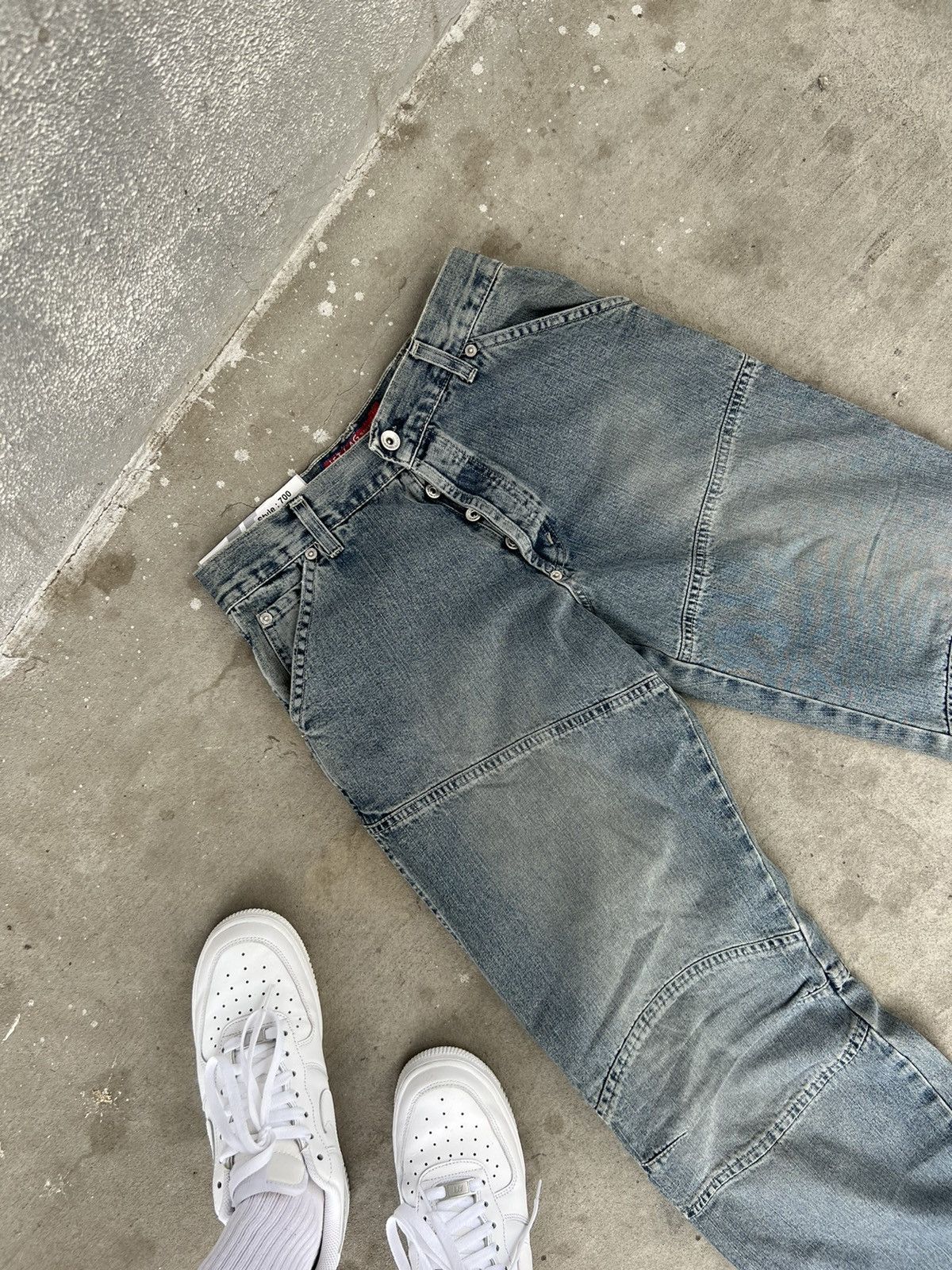 Japanese Brand Vintage Jet Lag Double Knee Jeans Size US 29 - 7 Thumbnail