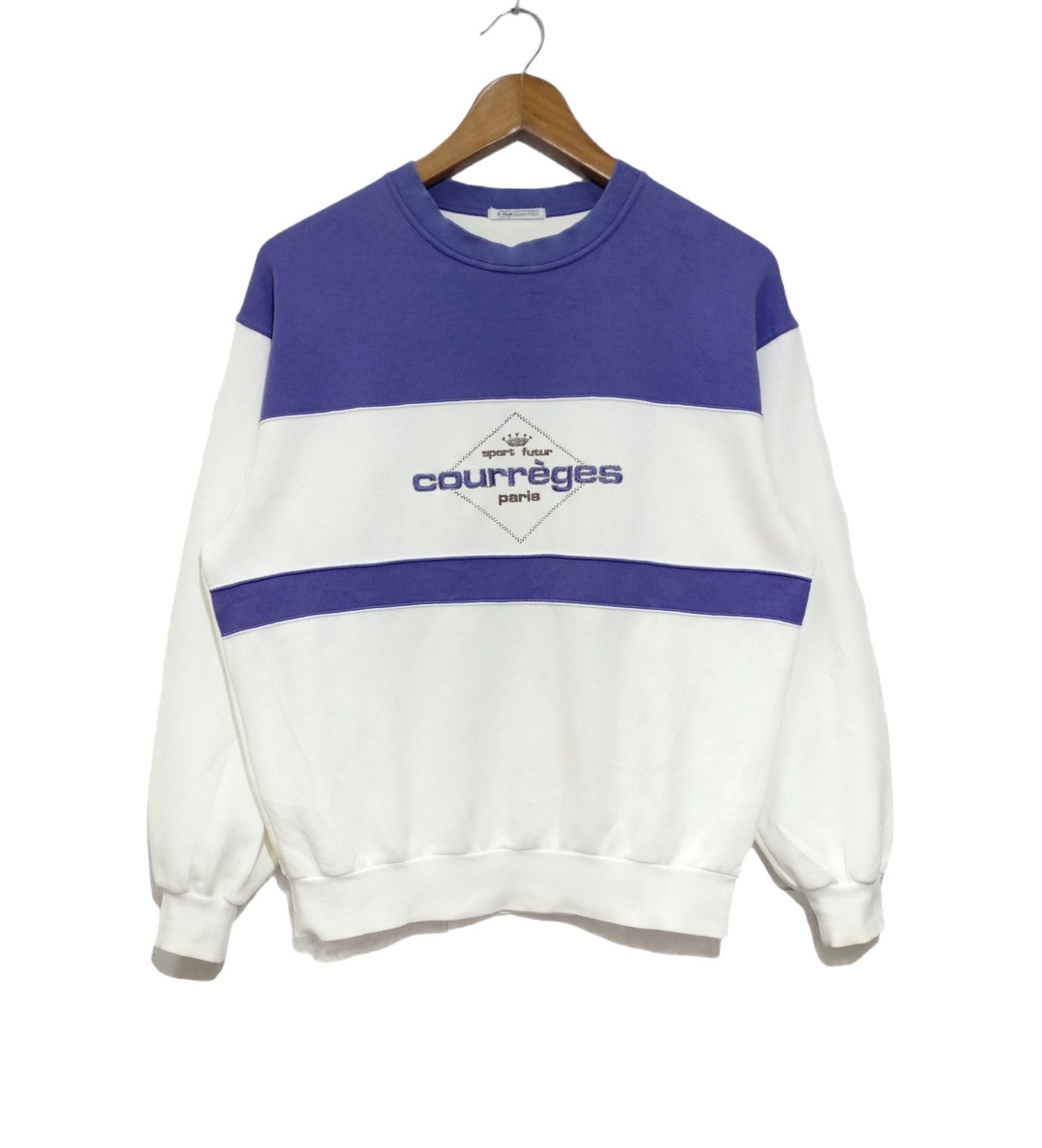 Courreges sport futur 〜1990s T-Shirt Tee VINTAGE COURREGES SPORT FUTUR PARIS BIG LOGO SPELL OUT T