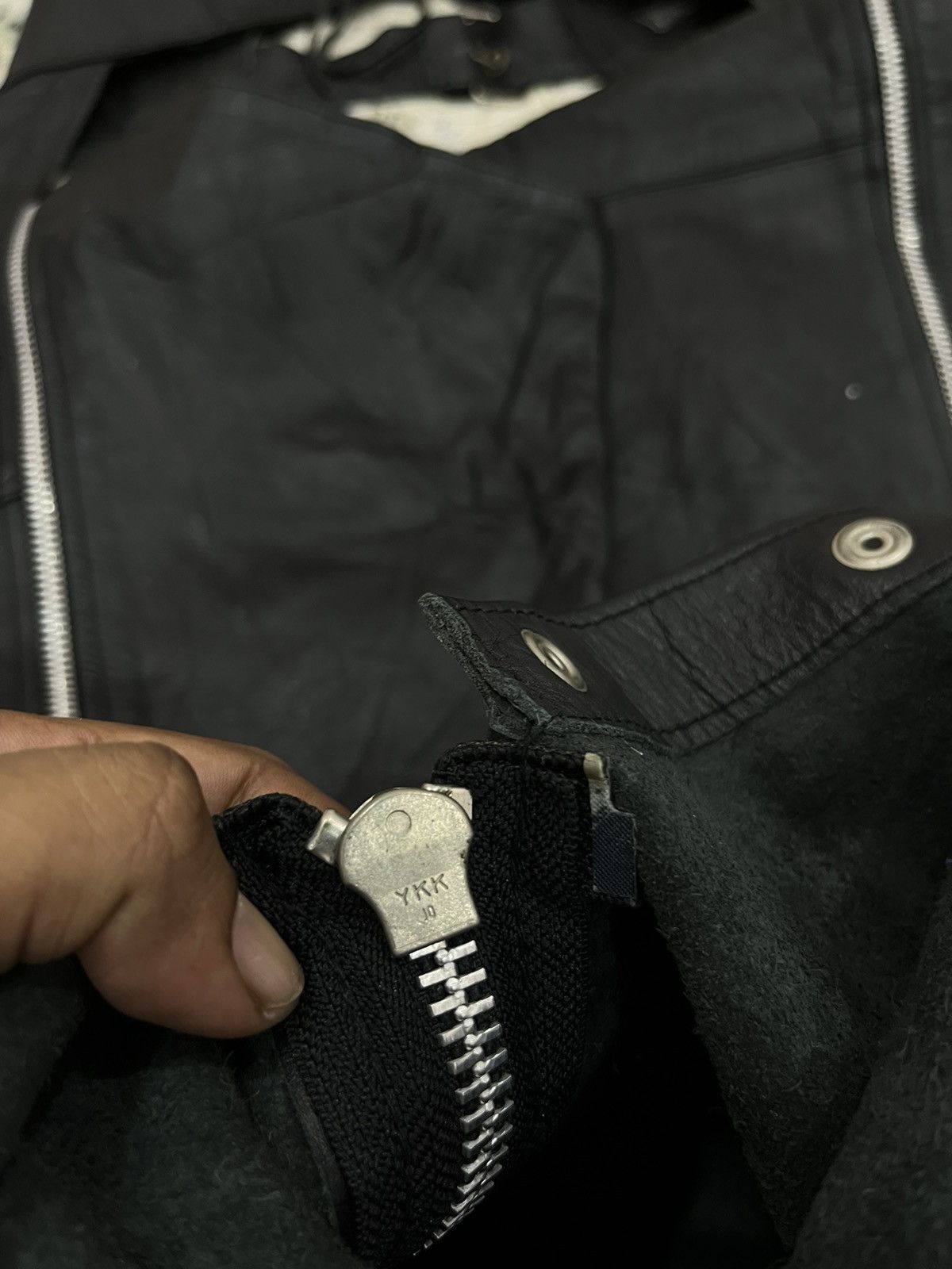 14th Addiction (Hh). HORN WORK LEATHER PUNK ROCK PANTS Size US 33 - 10 Thumbnail