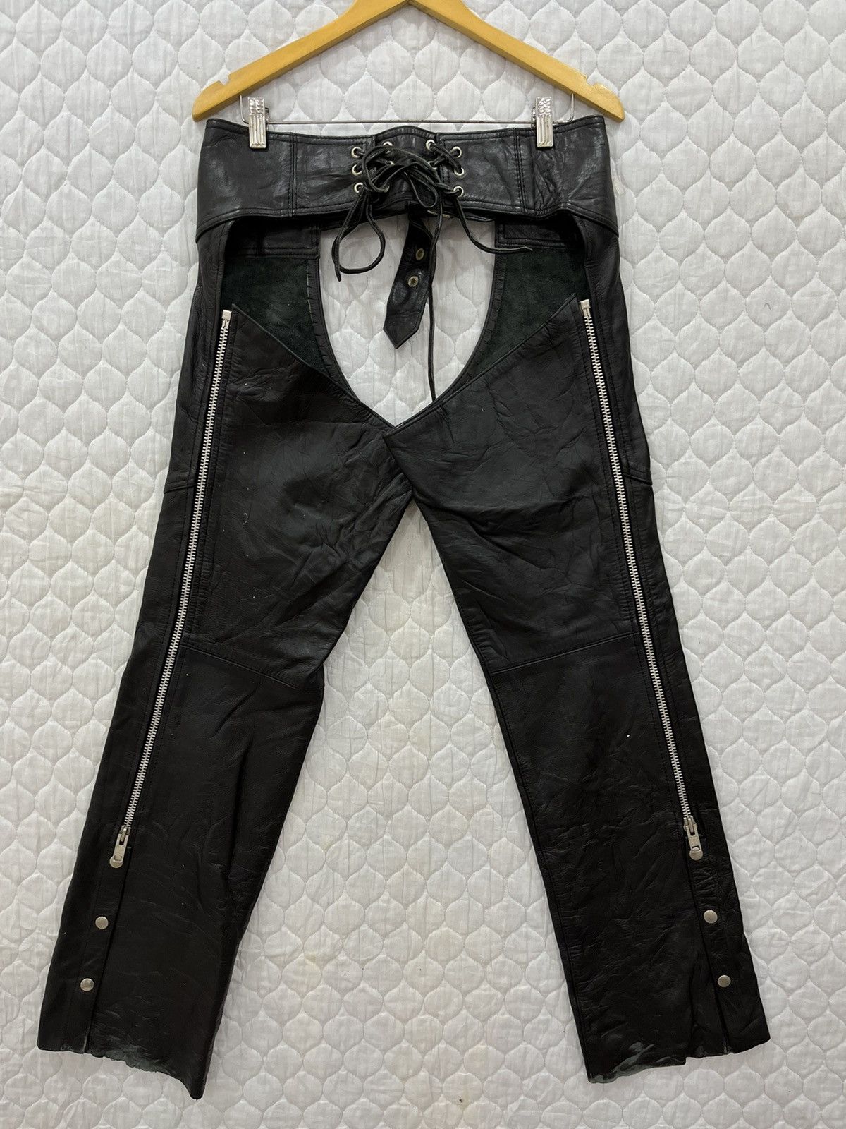 14th Addiction 14th addiction leather crocodile pants | Grailed