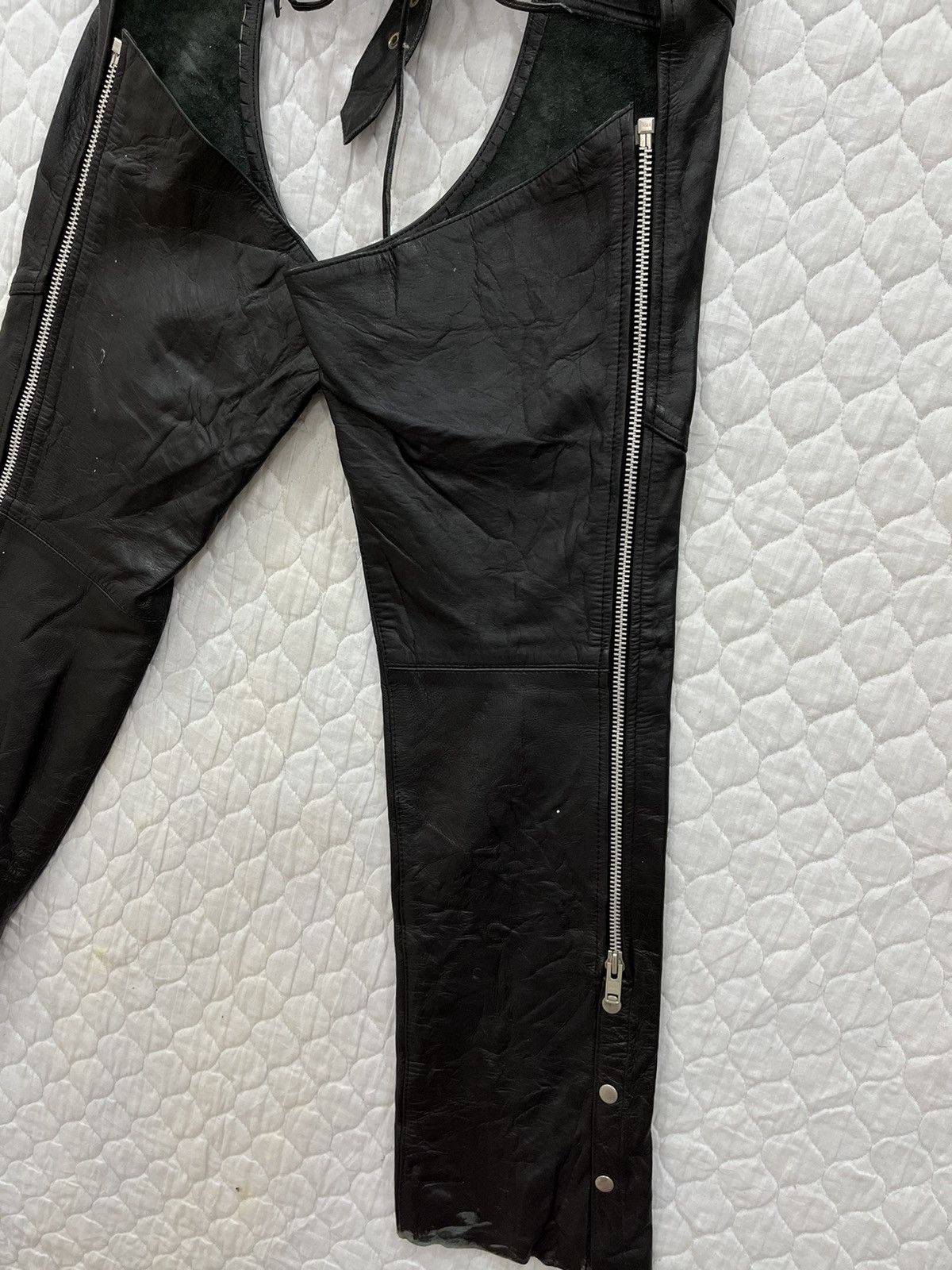 14th Addiction (Hh). HORN WORK LEATHER PUNK ROCK PANTS Size US 33 - 7 Thumbnail