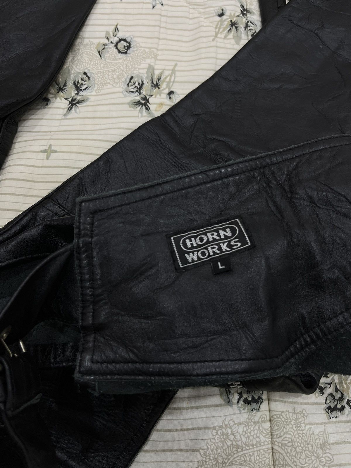 14th Addiction (Hh). HORN WORK LEATHER PUNK ROCK PANTS Size US 33 - 8 Thumbnail