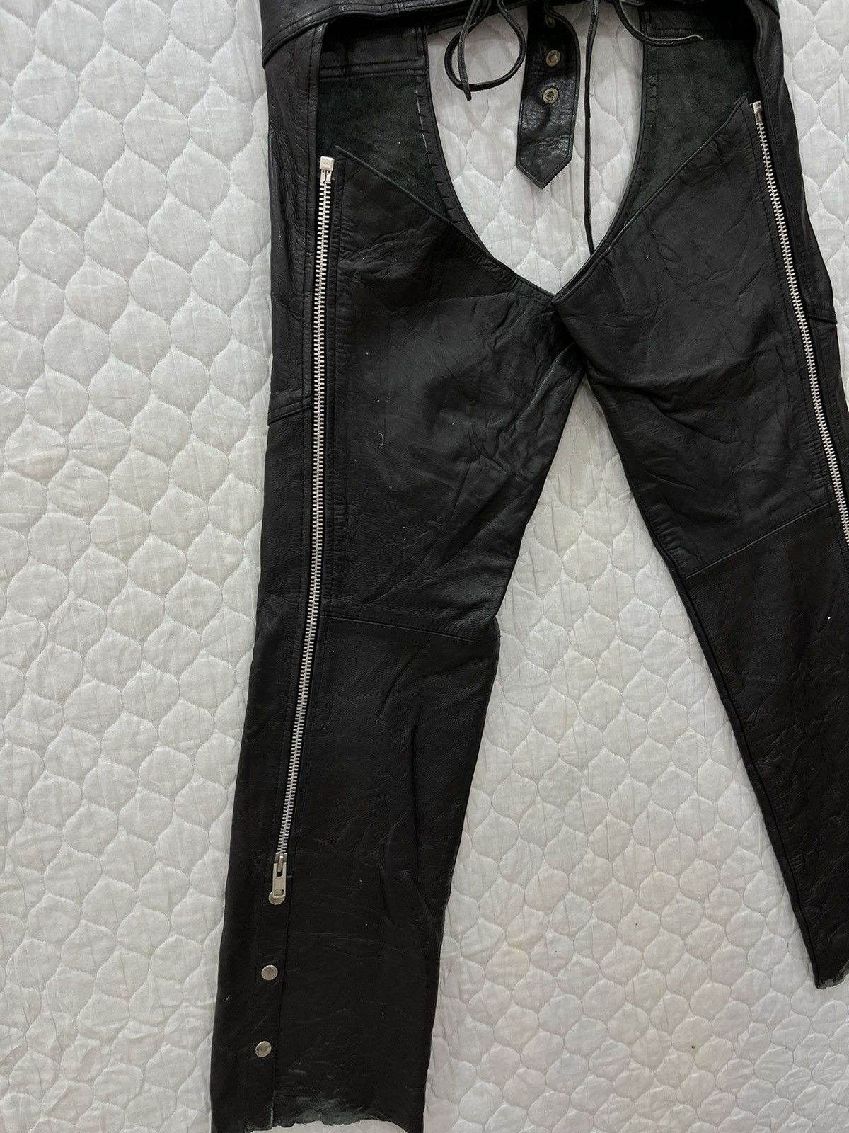14th Addiction (Hh). HORN WORK LEATHER PUNK ROCK PANTS Size US 33 - 6 Thumbnail