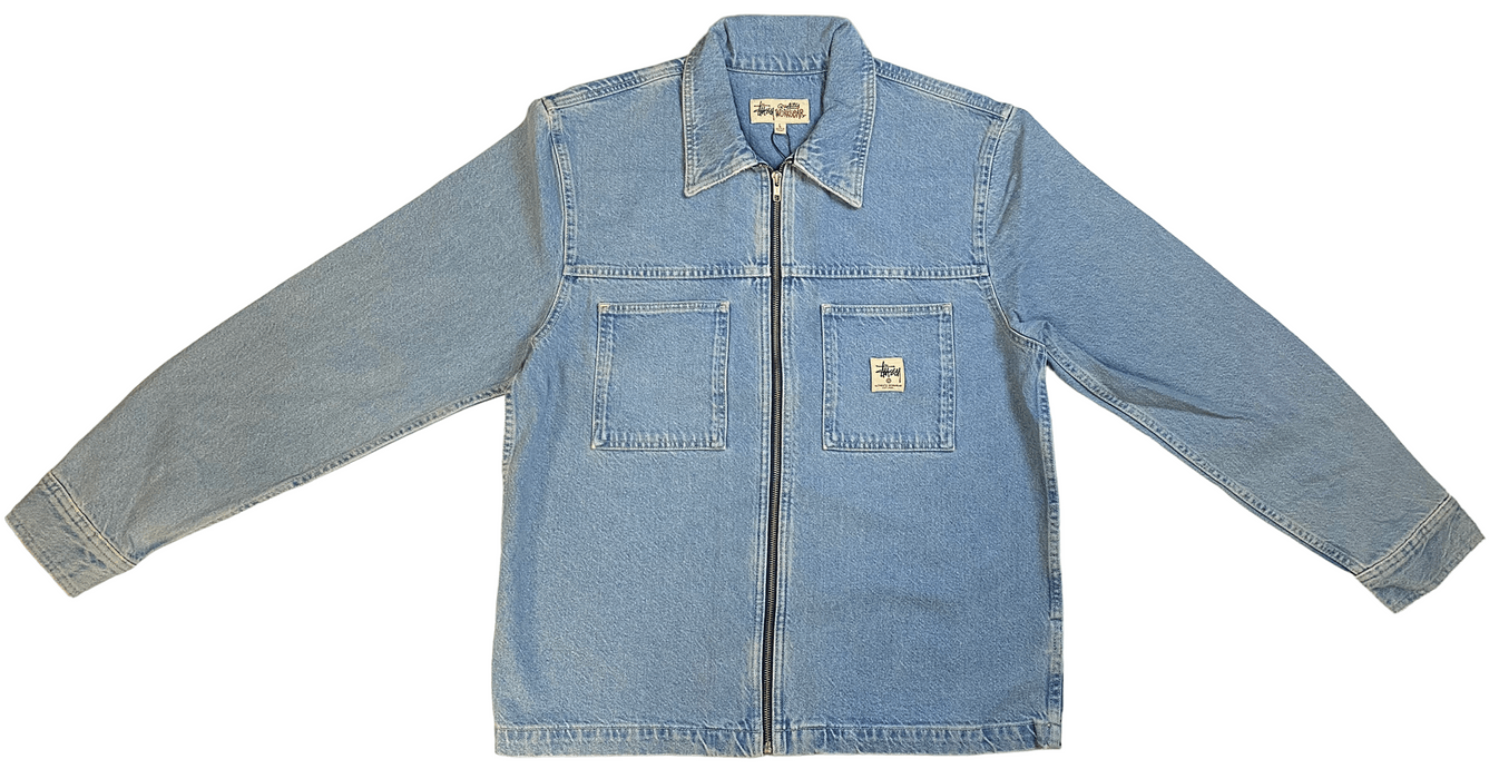 Stussy Stussy Mens Denim Zip Up Work Shirt - [1110184] | Grailed