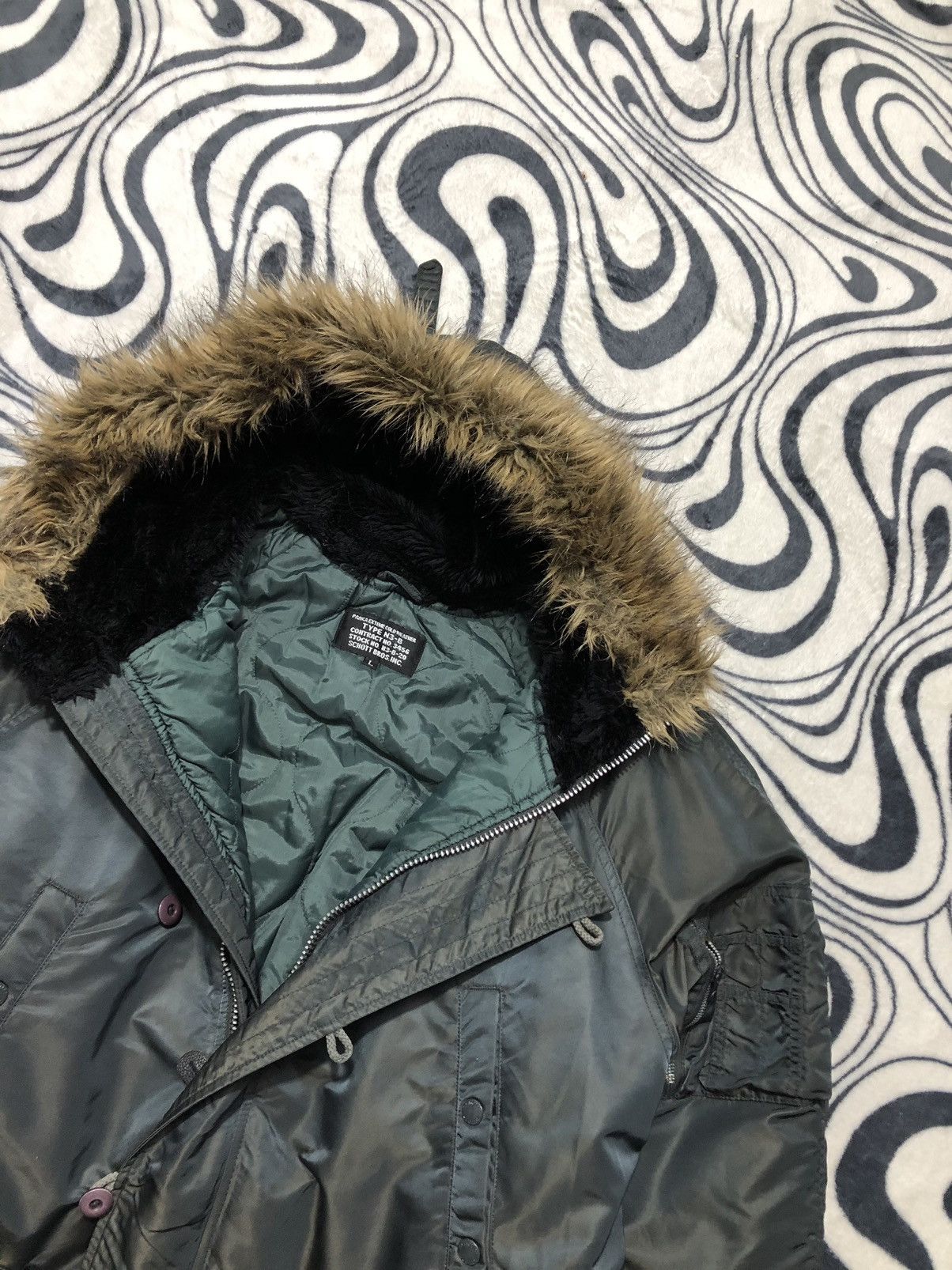 Schott Schott Vintage Mens N3B Parka USA Army Size US XL / EU 56 / 4 - 7 Thumbnail