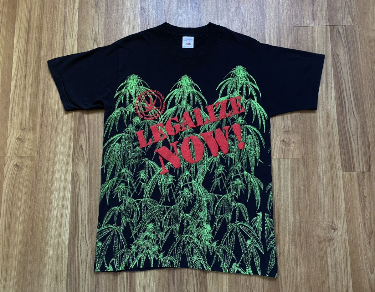 Rap Tees Vintage Legalize Now 90s Over Print T Shirt Tee Size US M / EU 48-50 / 2 - 1 Thumbnail