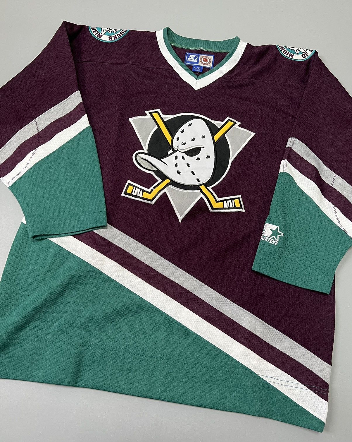 Rare Vintage Starter on sale Mighty Ducks NHL Jersey XL