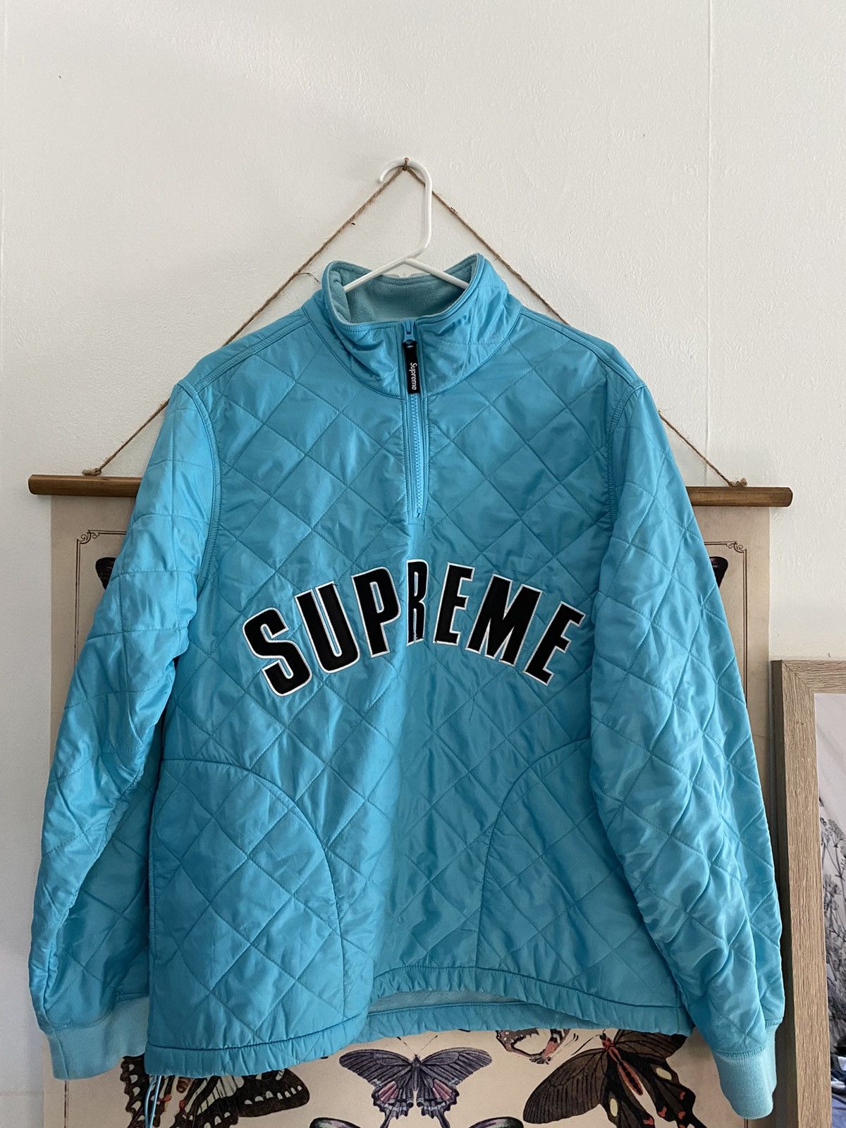 Supreme Supreme Arc Logo Quilted Half Zip Pullover | Grailed
