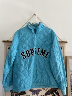 Supreme Arc Logo Quilted Half Zip Pullover | Grailed