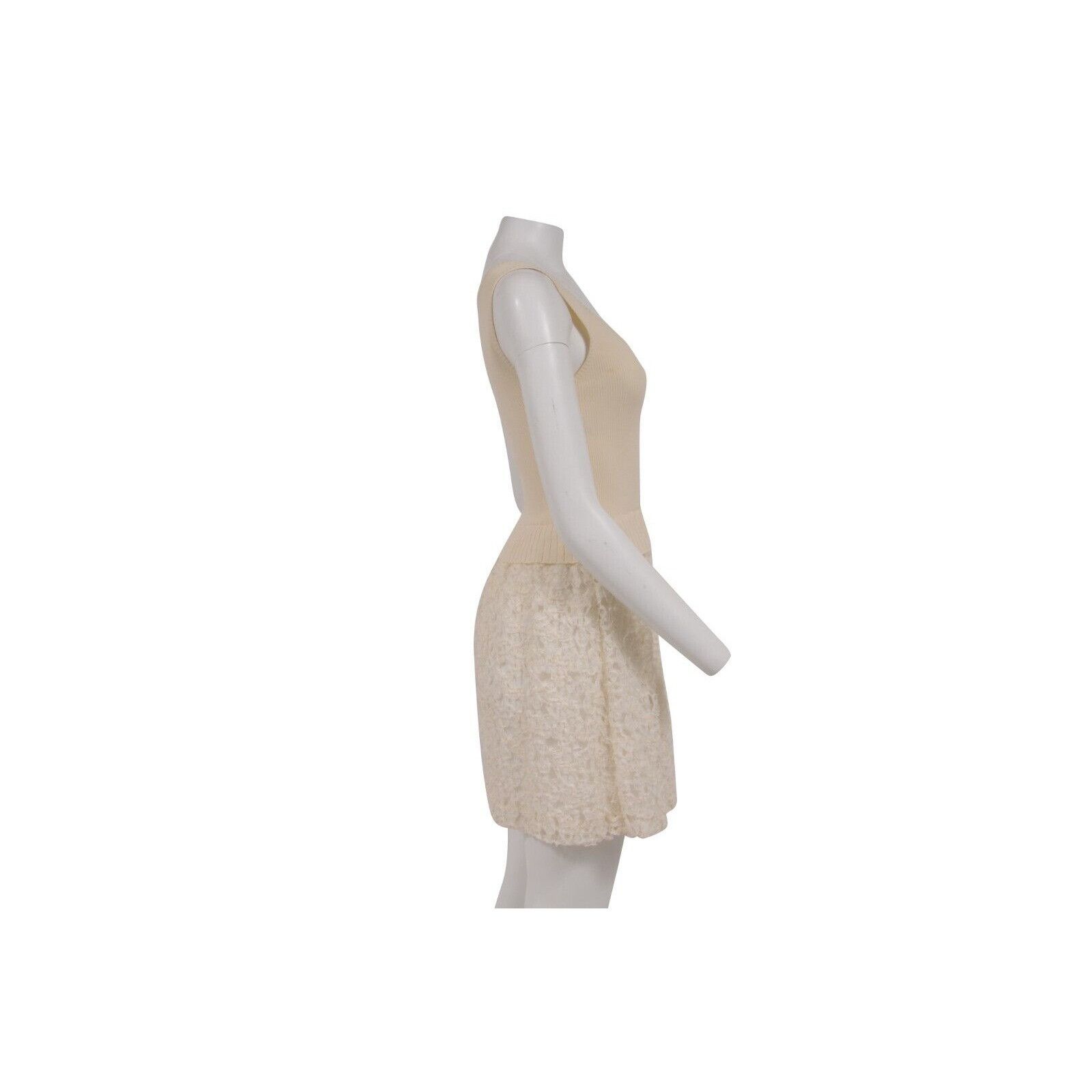 Moschino Floral Mini Dress Yellow White Rayon Size S / US 4 / IT 40 - 5 Thumbnail