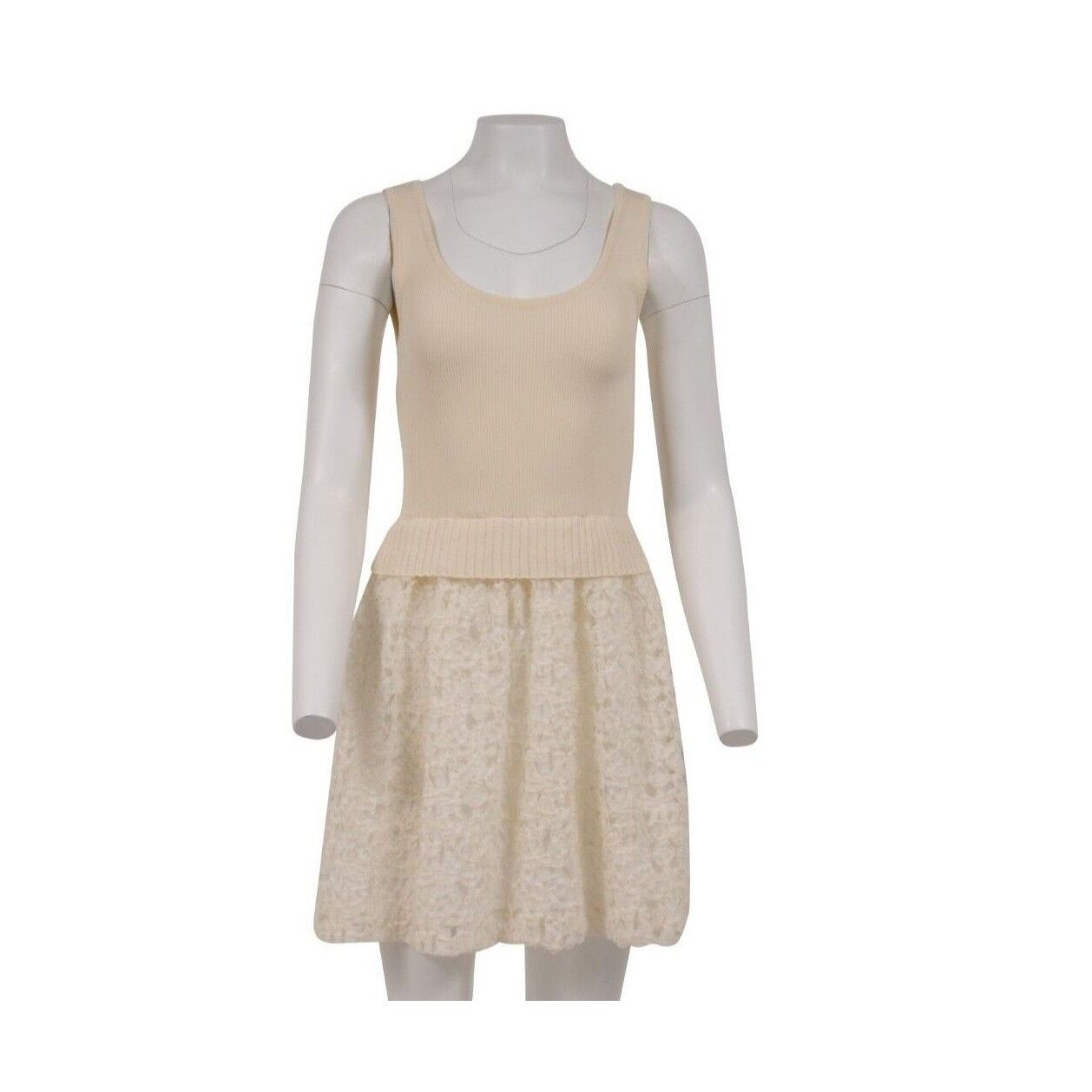 Moschino Floral Mini Dress Yellow White Rayon Size S / US 4 / IT 40 - 1 Thumbnail