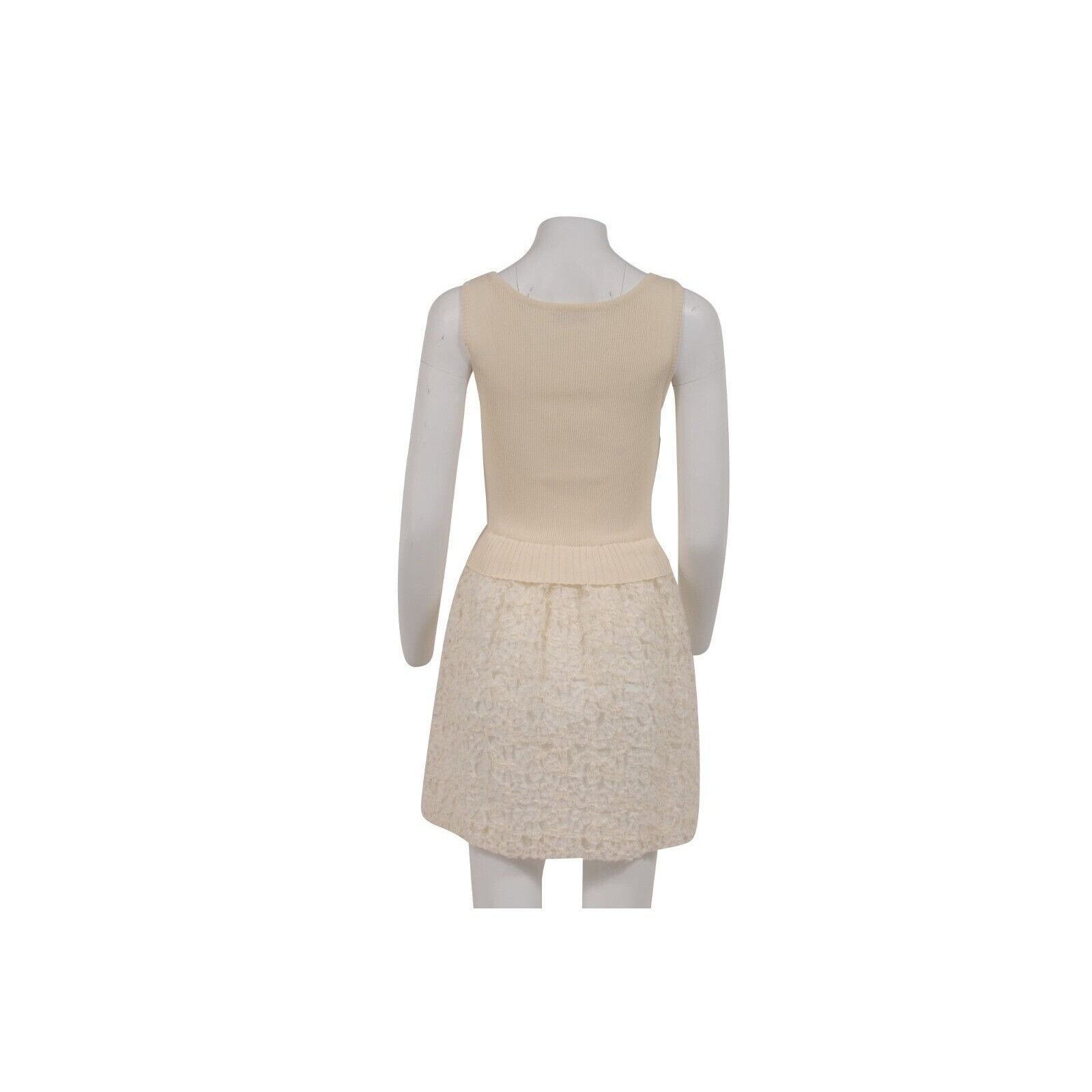 Moschino Floral Mini Dress Yellow White Rayon Size S / US 4 / IT 40 - 6 Thumbnail