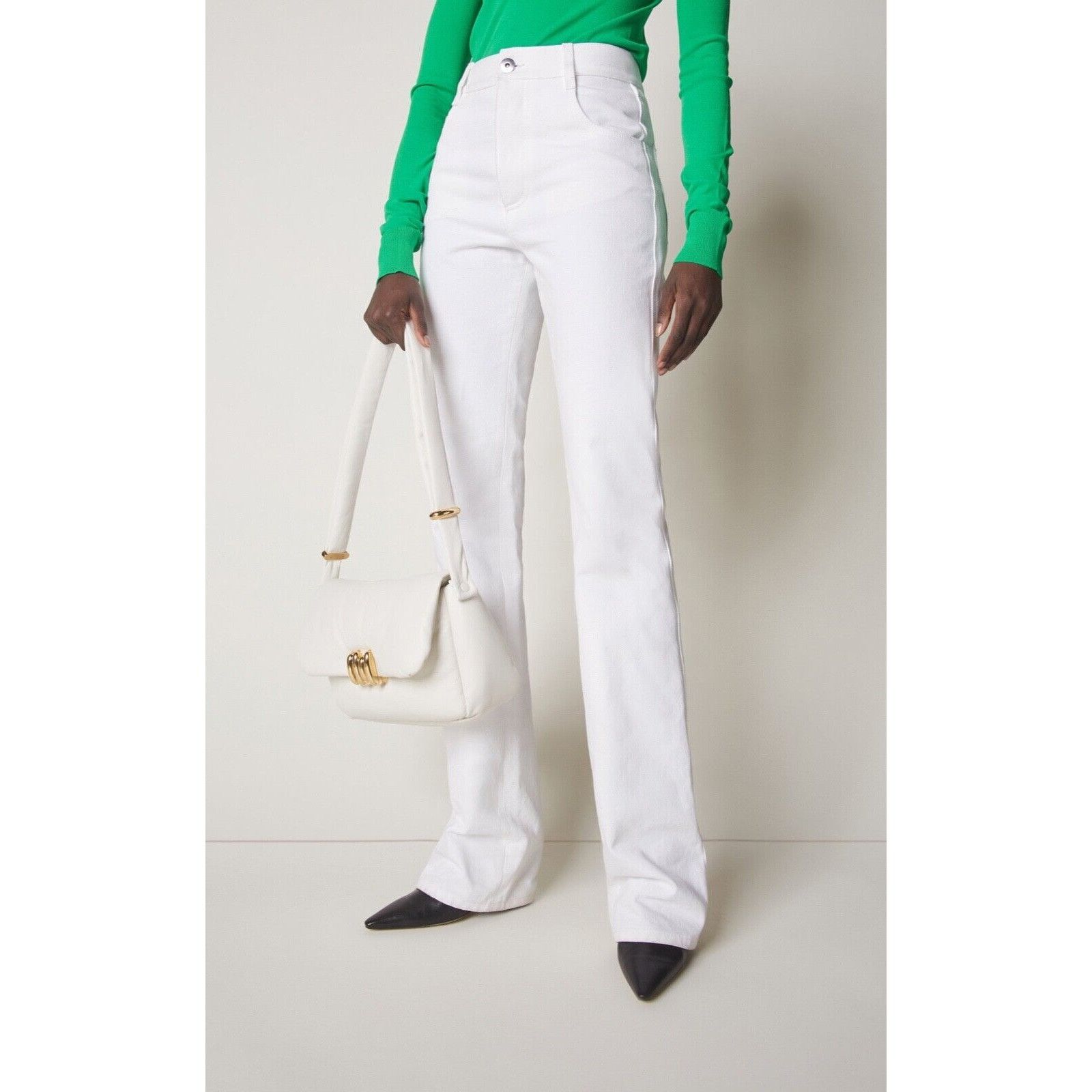 High Waist Jeans Size IT38 US 2 White