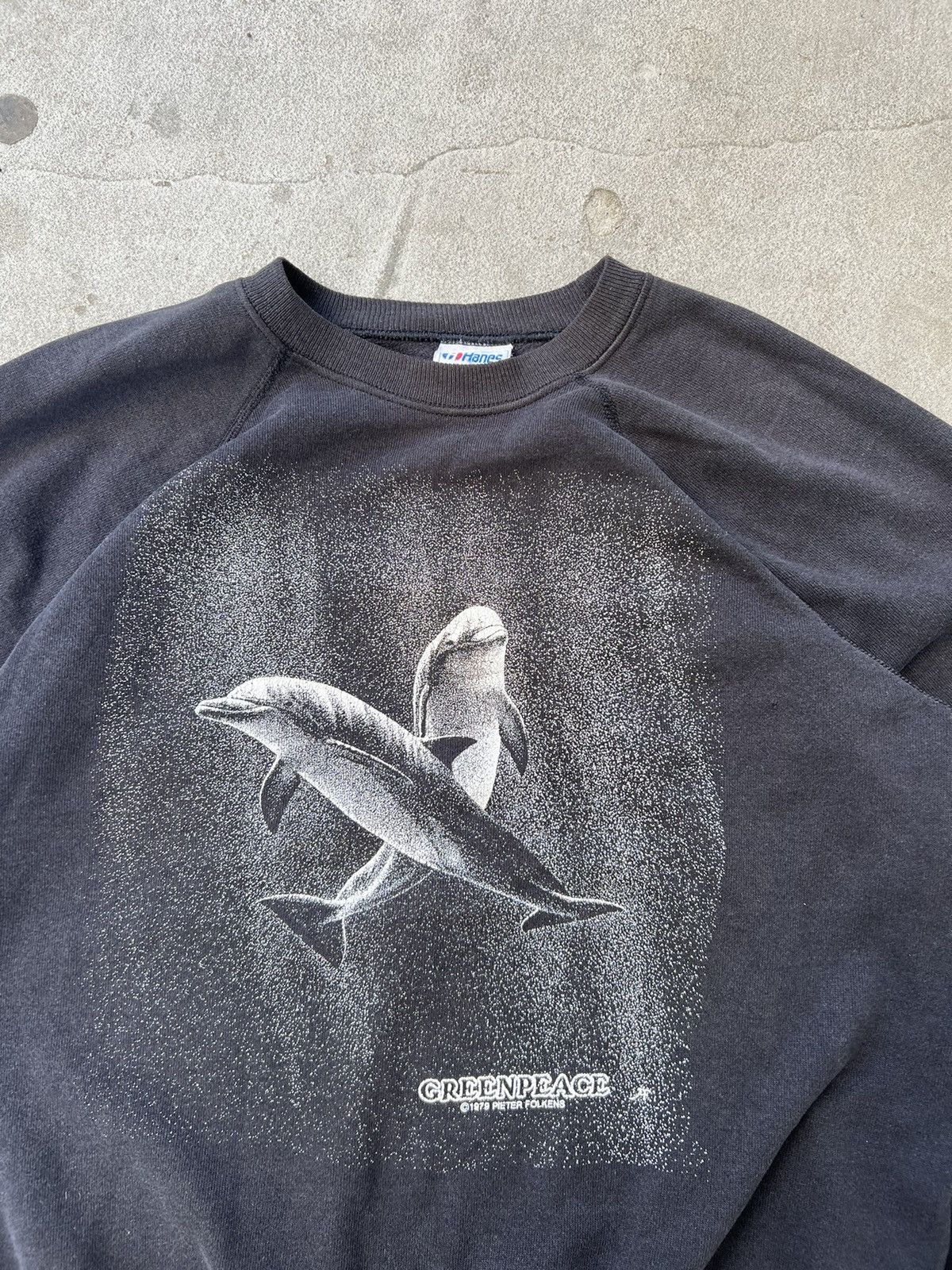 Hanes Vintage Greenpeace 1979 Dolphins Swearshirt Size US S / EU 44-46 / 1 - 3 Thumbnail