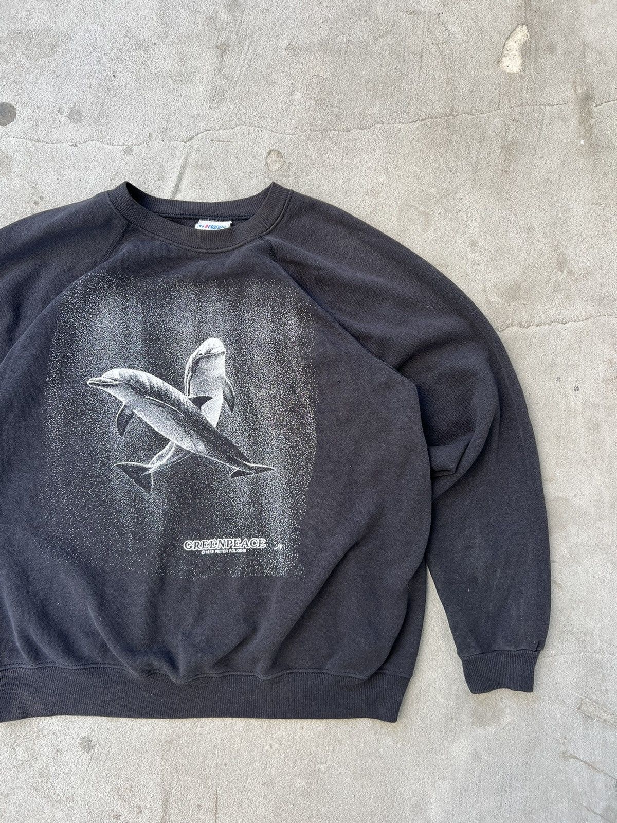 Hanes Vintage Greenpeace 1979 Dolphins Swearshirt Size US S / EU 44-46 / 1 - 2 Thumbnail