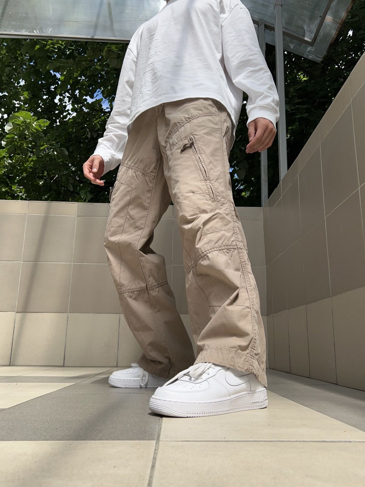 Vintage Side Pockets Cargo Pants