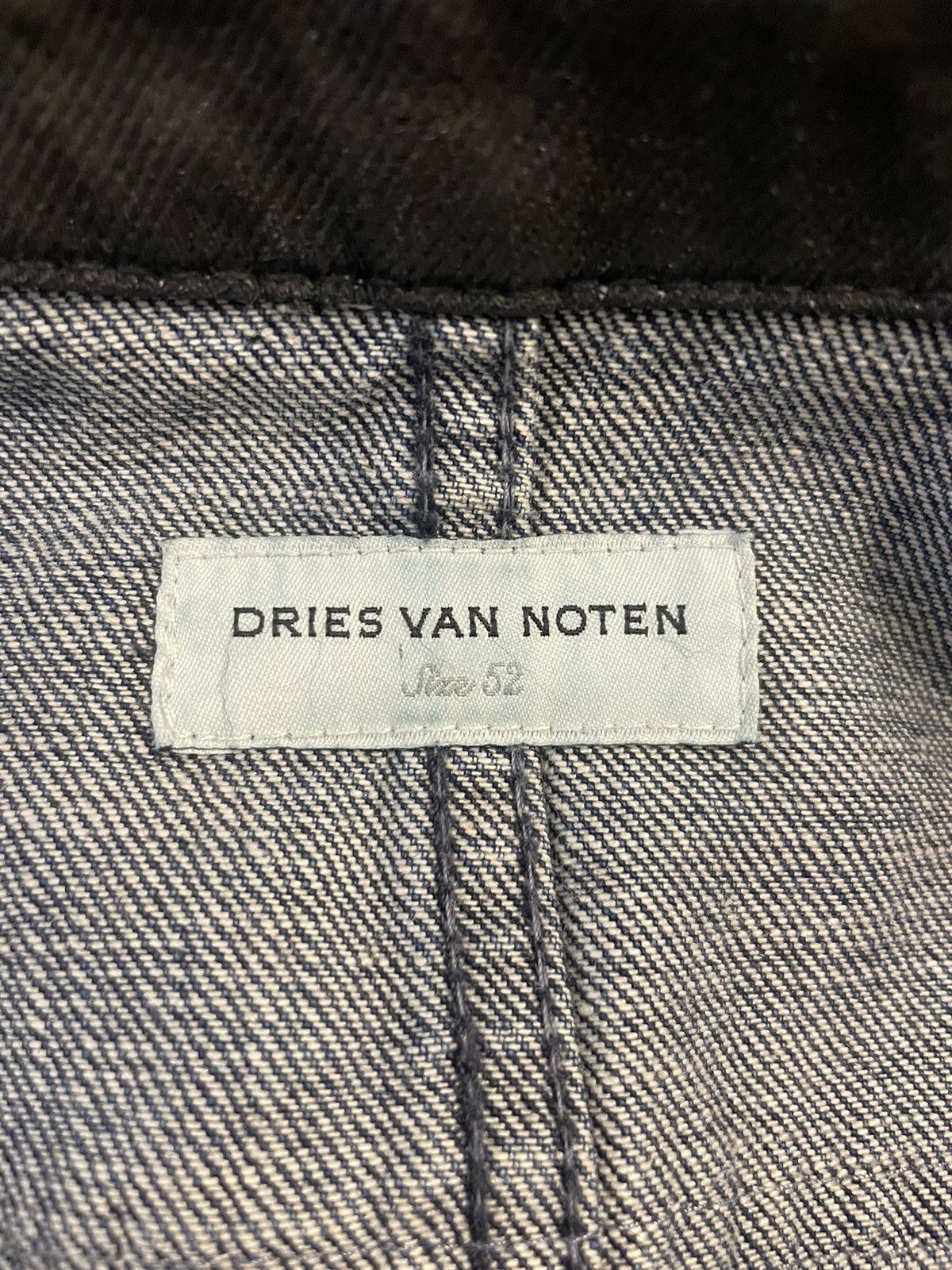 Dries Van Noten Dries Van Noten Waxed Two-Toned Denim Rider Jacket Size US L / EU 52-54 / 3 - 4 Thumbnail