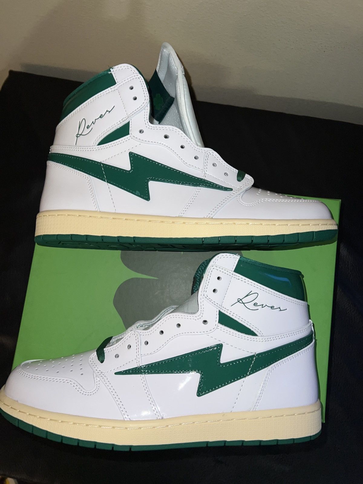 DS Reves Paris/KIY ‘85 Hi size 11 White Shamrock