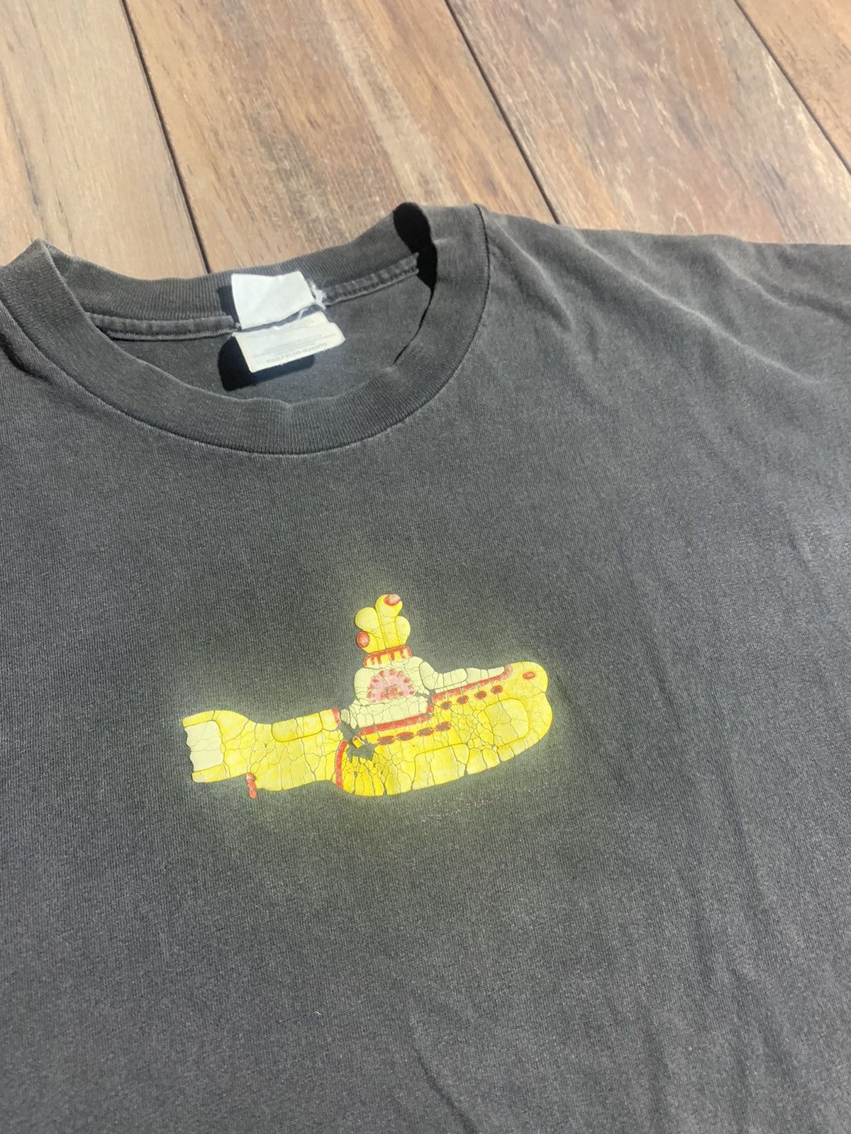 Vintage beetles yellow submarine band tee
