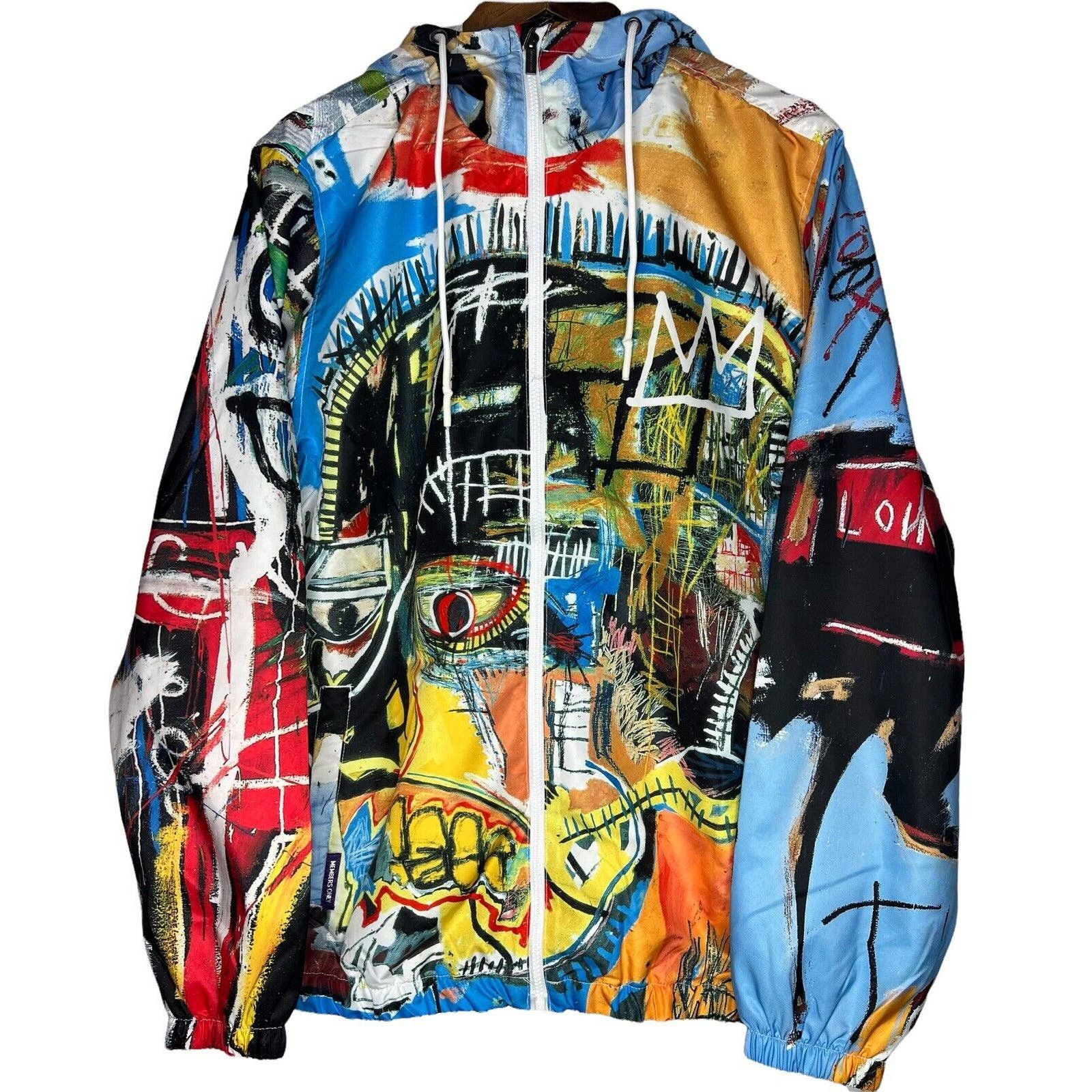 Members Only Members Only x Jean-Michel Basquiat Windbreaker Jacket L ...