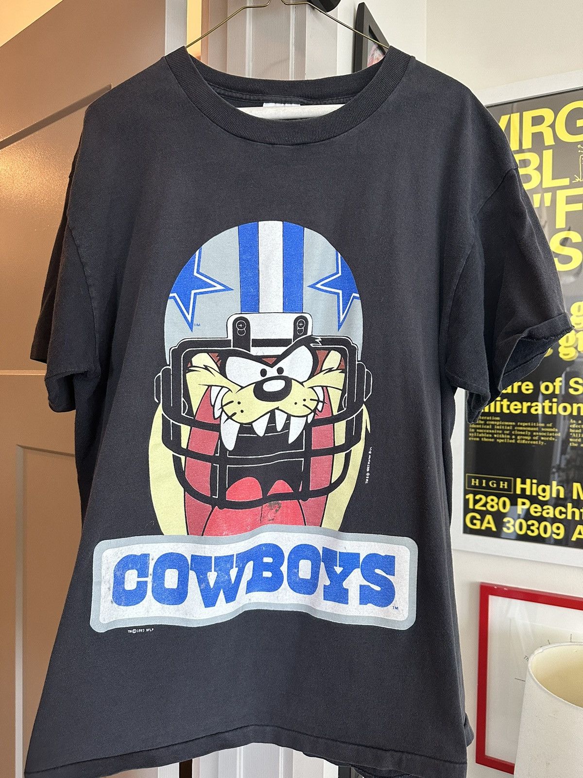 NFL Dallas Cowboys Taz T-shirt 90s NFL Looney Tunes Size US XL / EU 56 / 4 - 2 Thumbnail