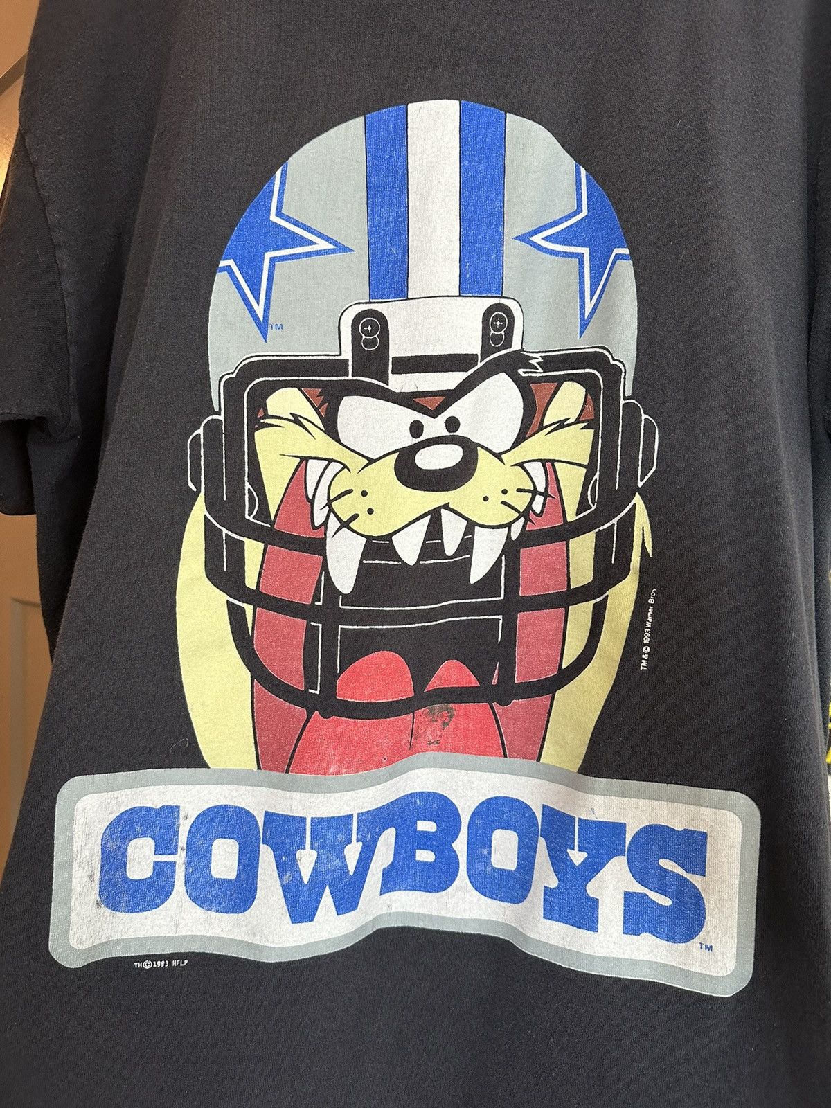NFL Dallas Cowboys Taz T-shirt 90s NFL Looney Tunes Size US XL / EU 56 / 4 - 1 Thumbnail