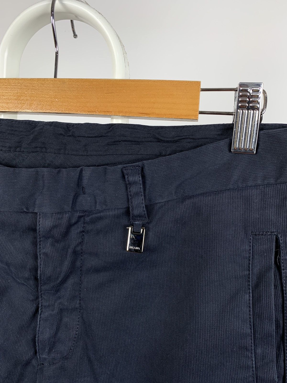 Prada Prada Navy Blue Black Tab Trousers Pants Size US 30 / EU 46 - 14 Thumbnail