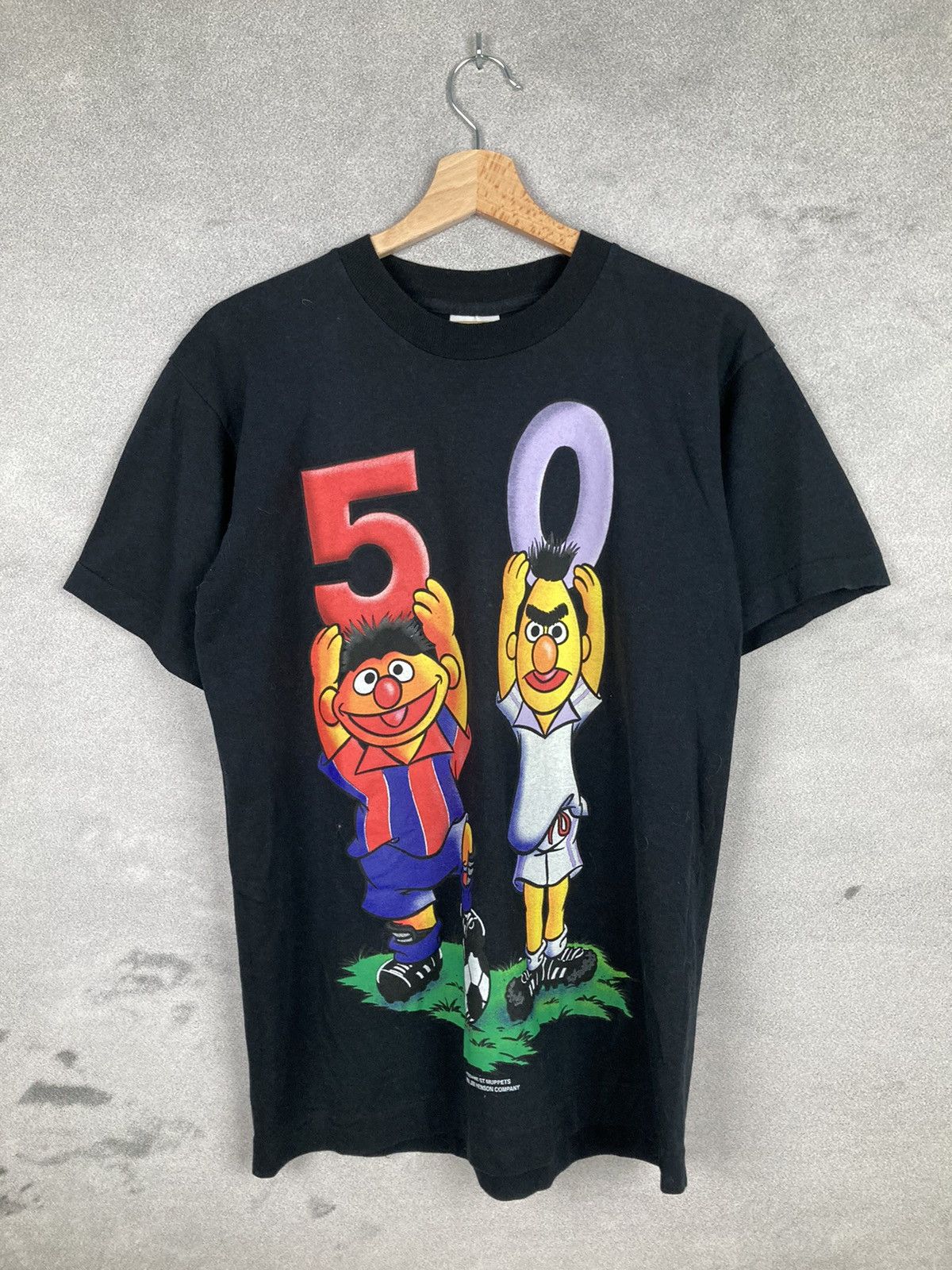Cartoon Network Vintage 90s Ernie And Bert Sesame Street Single Stitch Rare Size US S / EU 44-46 / 1 - 1 Thumbnail