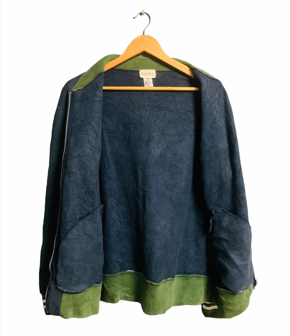 Beams Plus × Japanese Brand VINTAGE BEAMS JAPAN ZIPPER UP INDIGO VARSITY JACKET Size US M / EU 48-50 / 2 - 3 Thumbnail