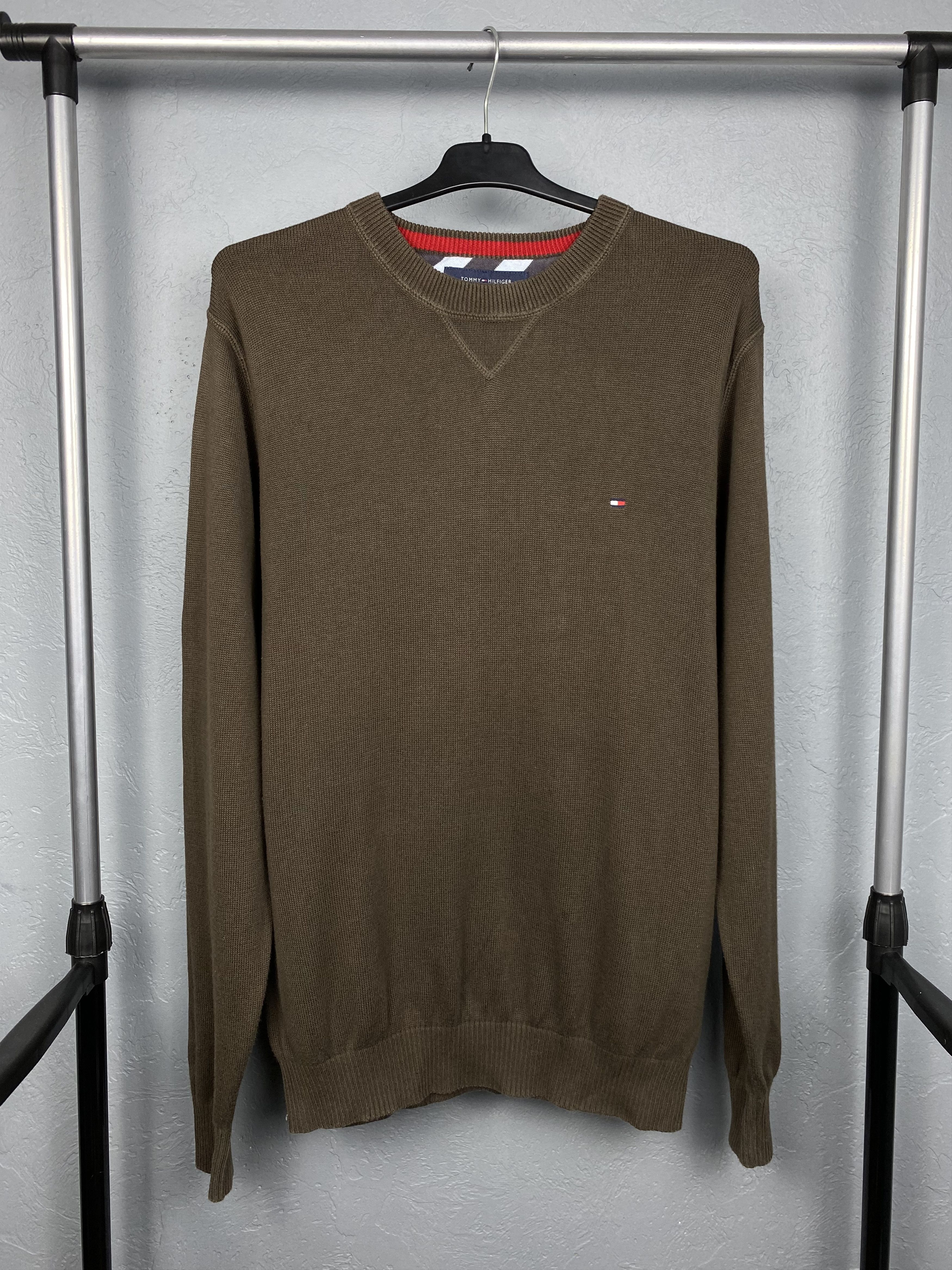 Tommy Hilfiger × Vintage Tommy Hilfiger Vintage Mens Knit Sweater Knitwear Brown Size US M / EU 48-50 / 2 - 1 Thumbnail