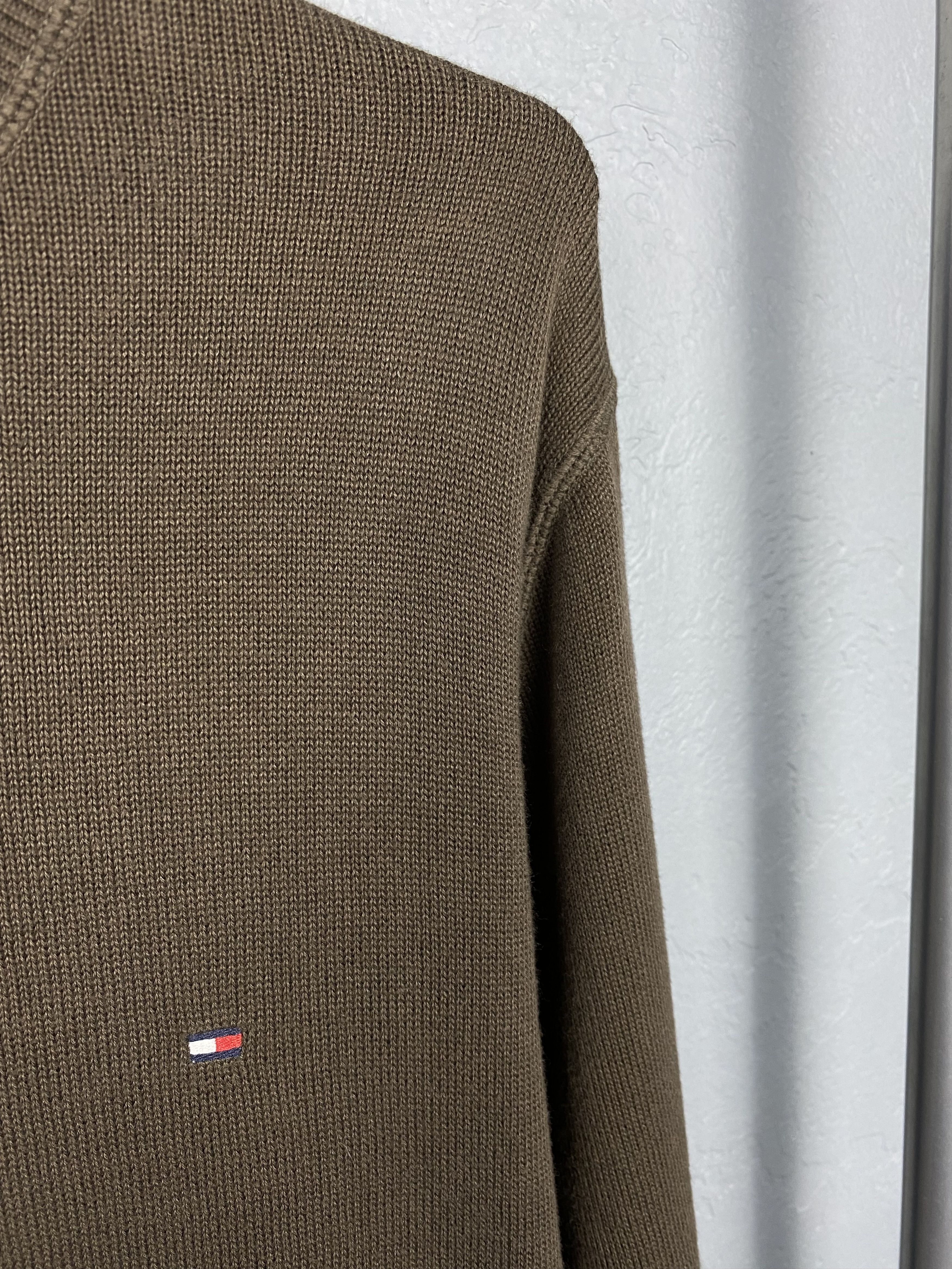Tommy Hilfiger × Vintage Tommy Hilfiger Vintage Mens Knit Sweater Knitwear Brown Size US M / EU 48-50 / 2 - 3 Thumbnail