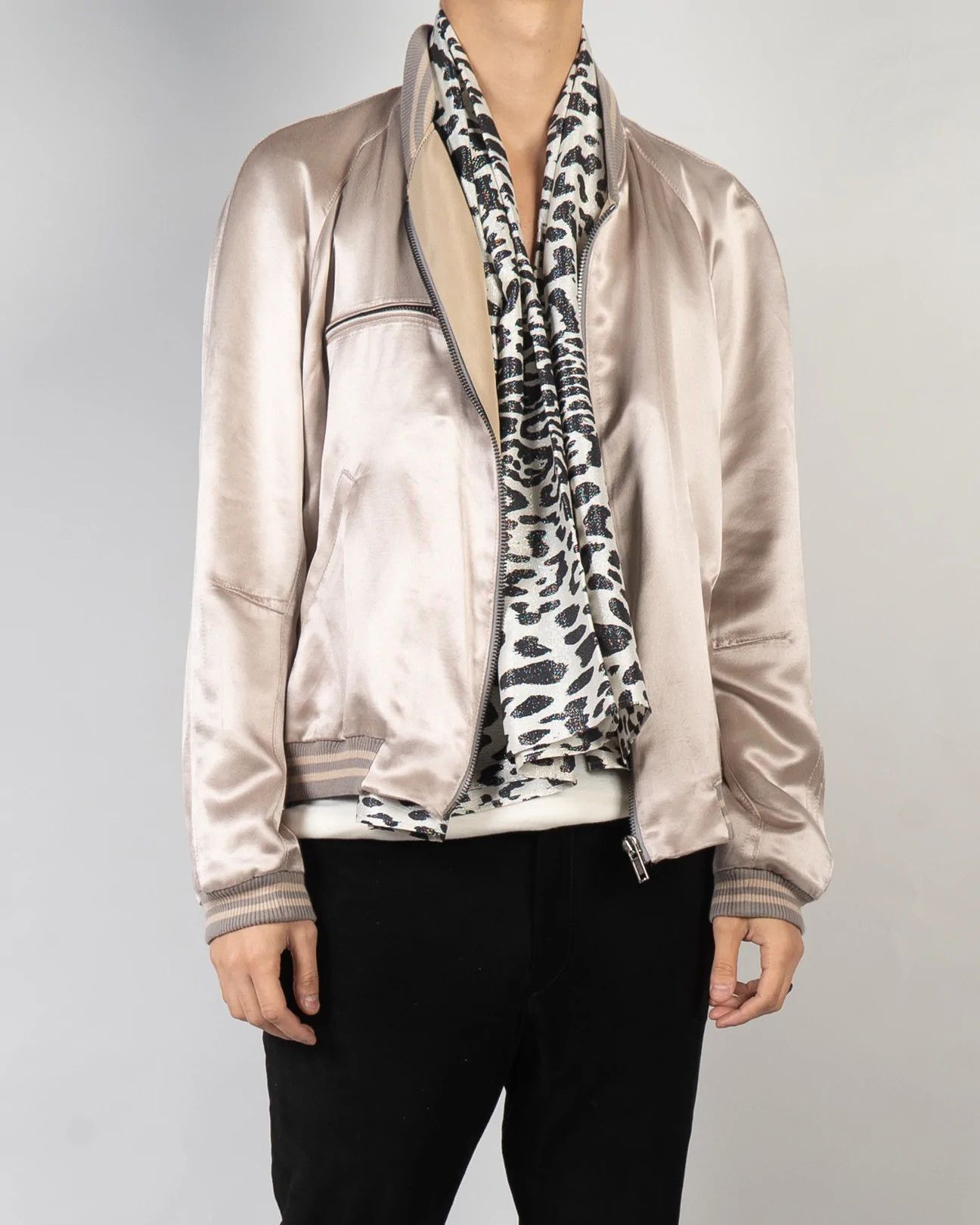 Haider Ackermann SS17 Black Leo Metallic Scarf Size ONE SIZE - 2 Thumbnail
