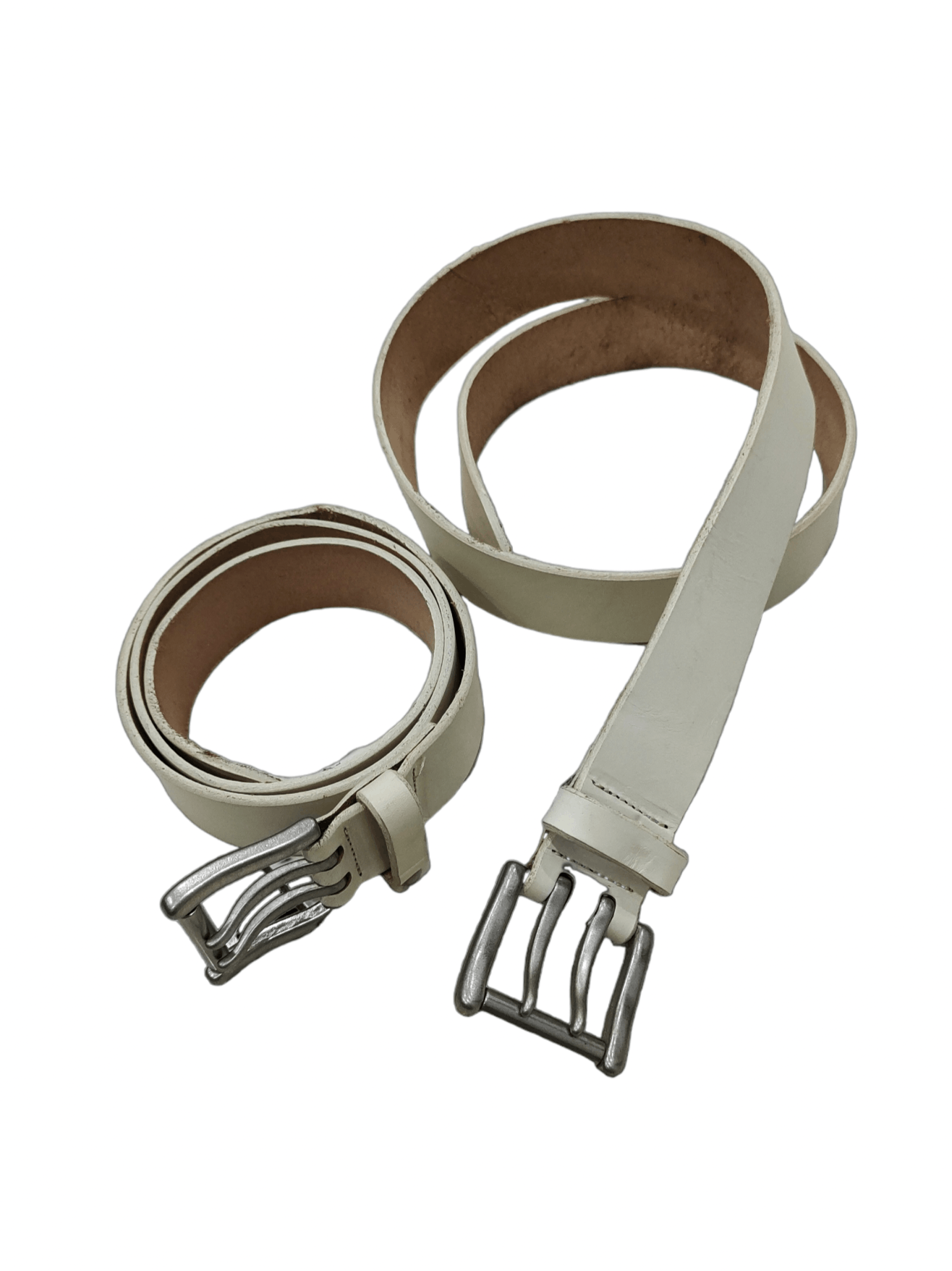 Custom Genuine Leather Belt with Double Prong Buckles