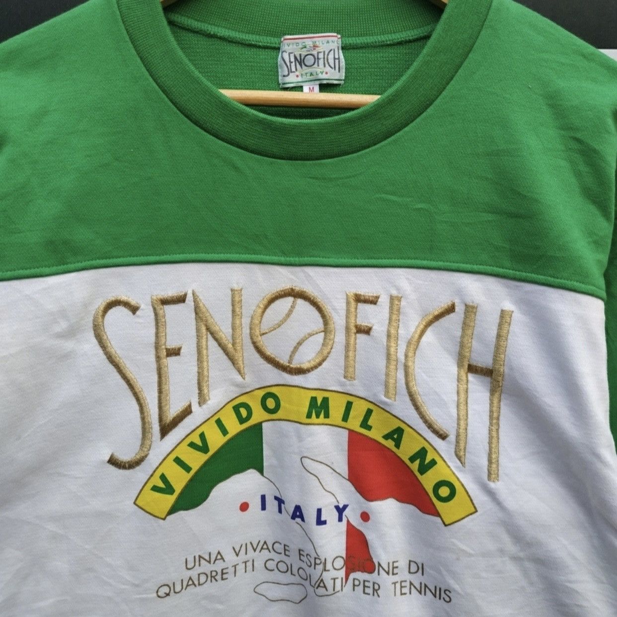 Designer × Japanese Brand × Vintage Vintage SENO FICH vivido milano sweatshirt. #A5 Size US M / EU 48-50 / 2 - 2 Thumbnail