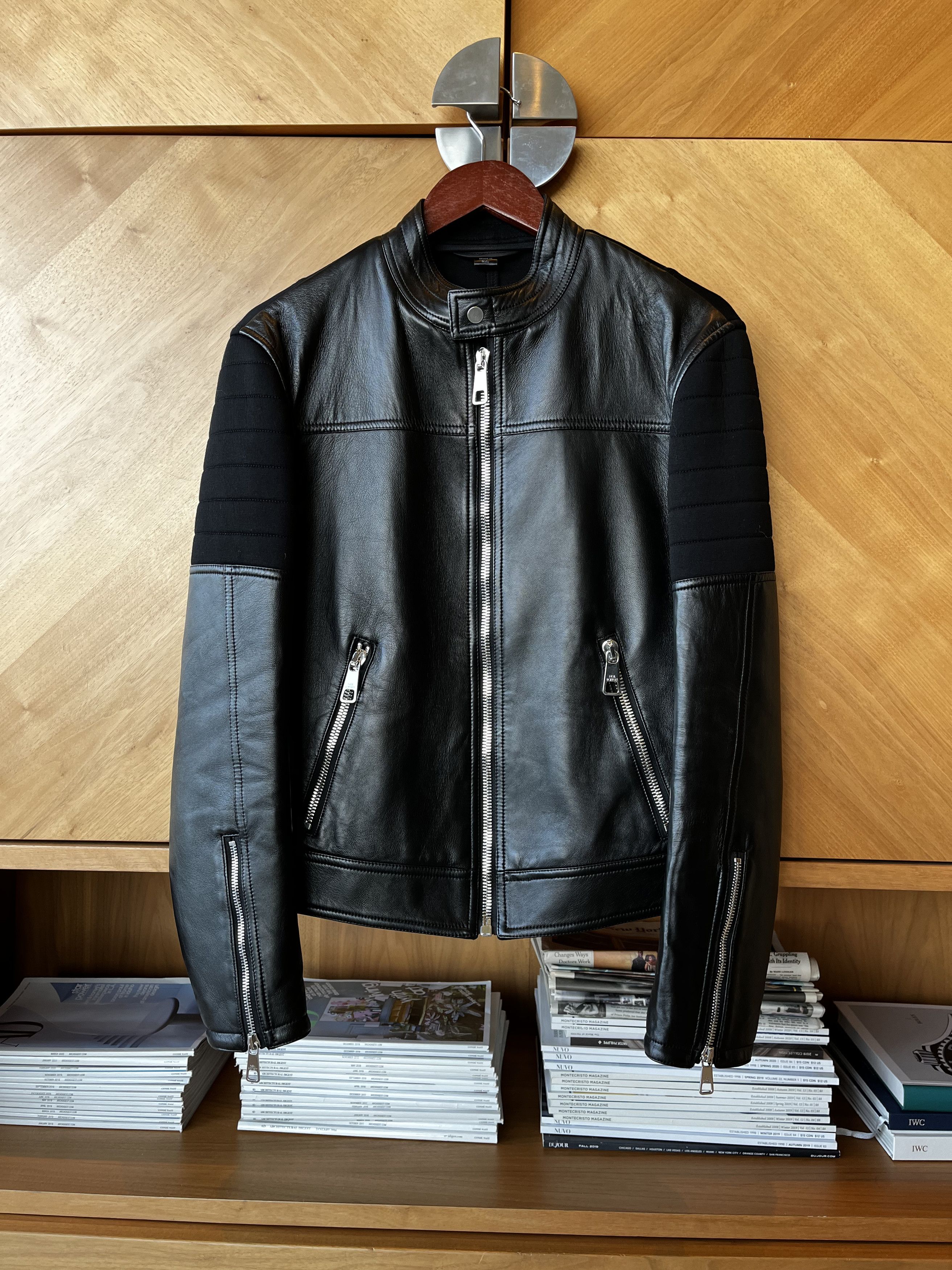 平*朗様 2000s Neil Barret short leather blo Neil Barrett Leather SMOOTH Double Buckleless 30mm men