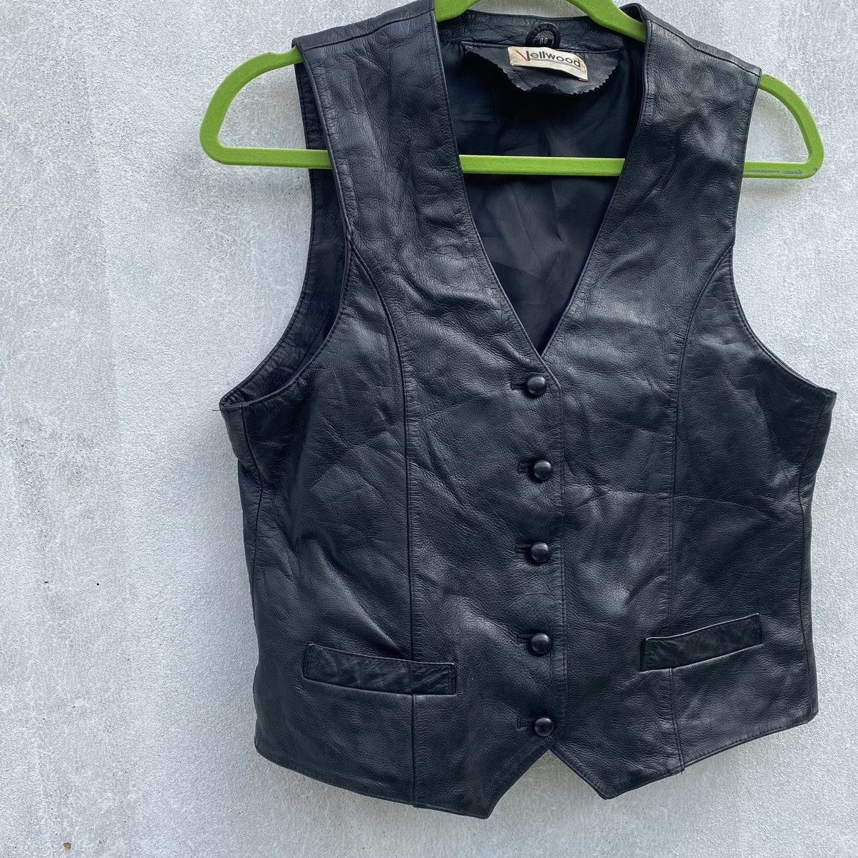 Leather Genuine Leather Vest By Vellwood Brand Size US S / EU 44-46 / 1 - 5 Thumbnail