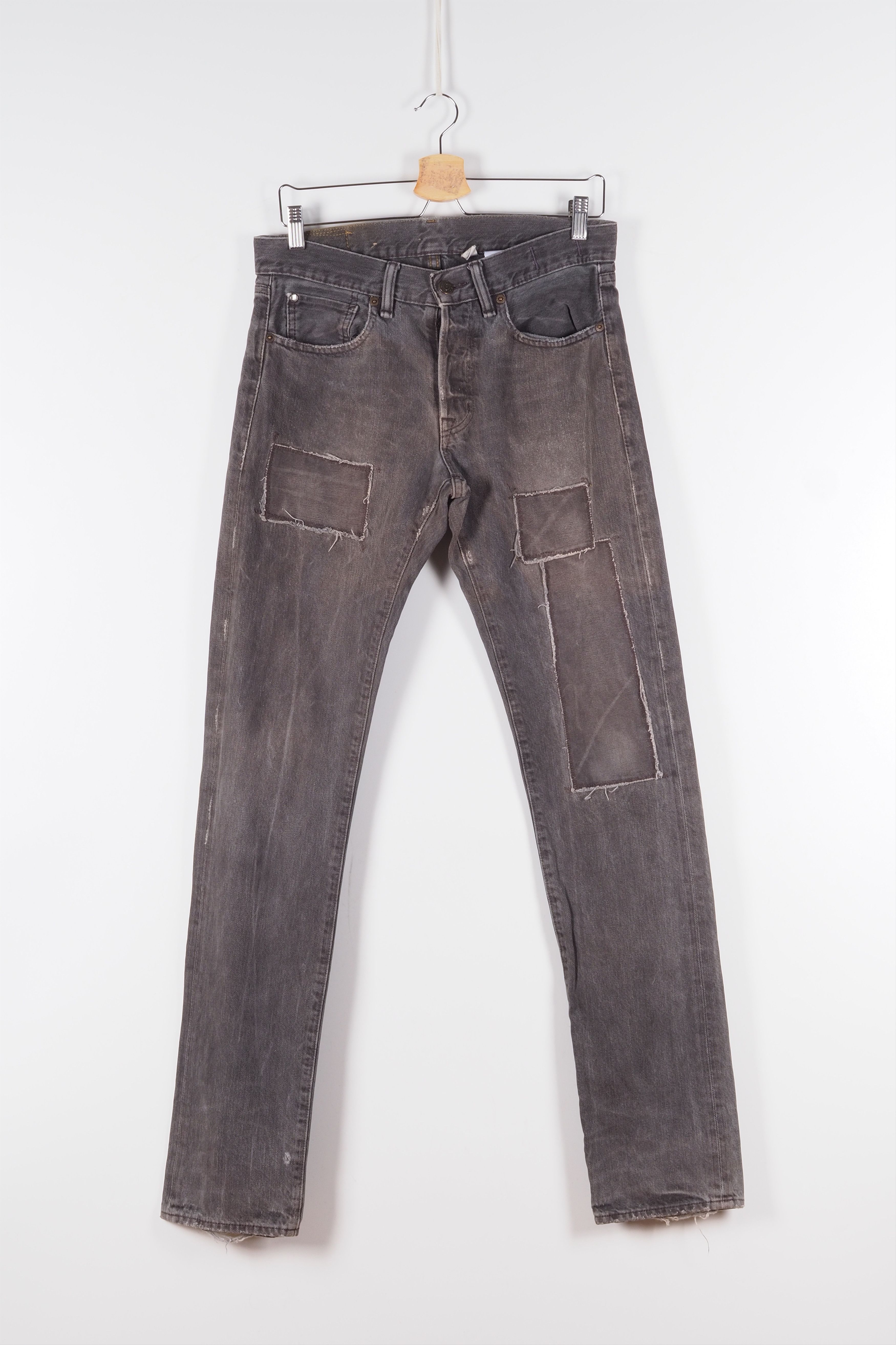 Denim Supply Ralph Lauren Slim Patchwork Gray Jeans 30