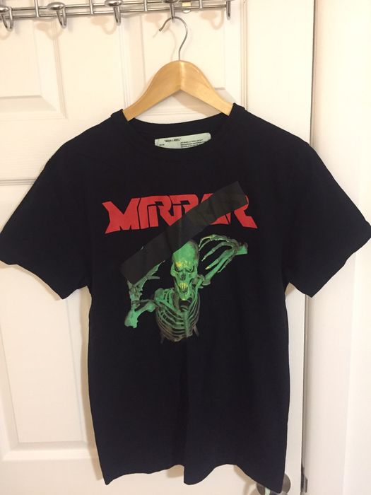 off white skull mirror tee