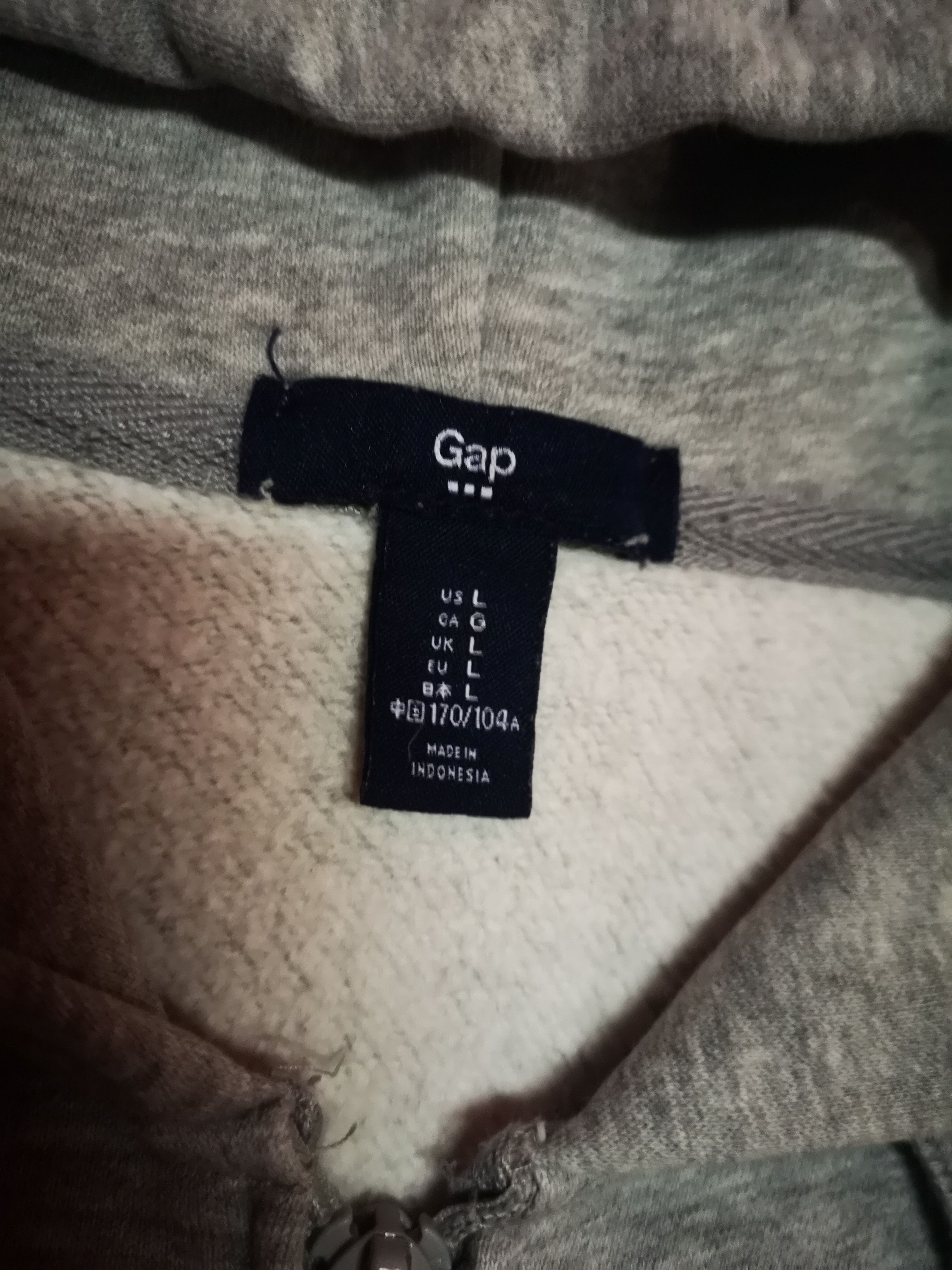 Gap Hoodie Gap Zip GRAY Colour Size US L / EU 52-54 / 3 - 5 Thumbnail
