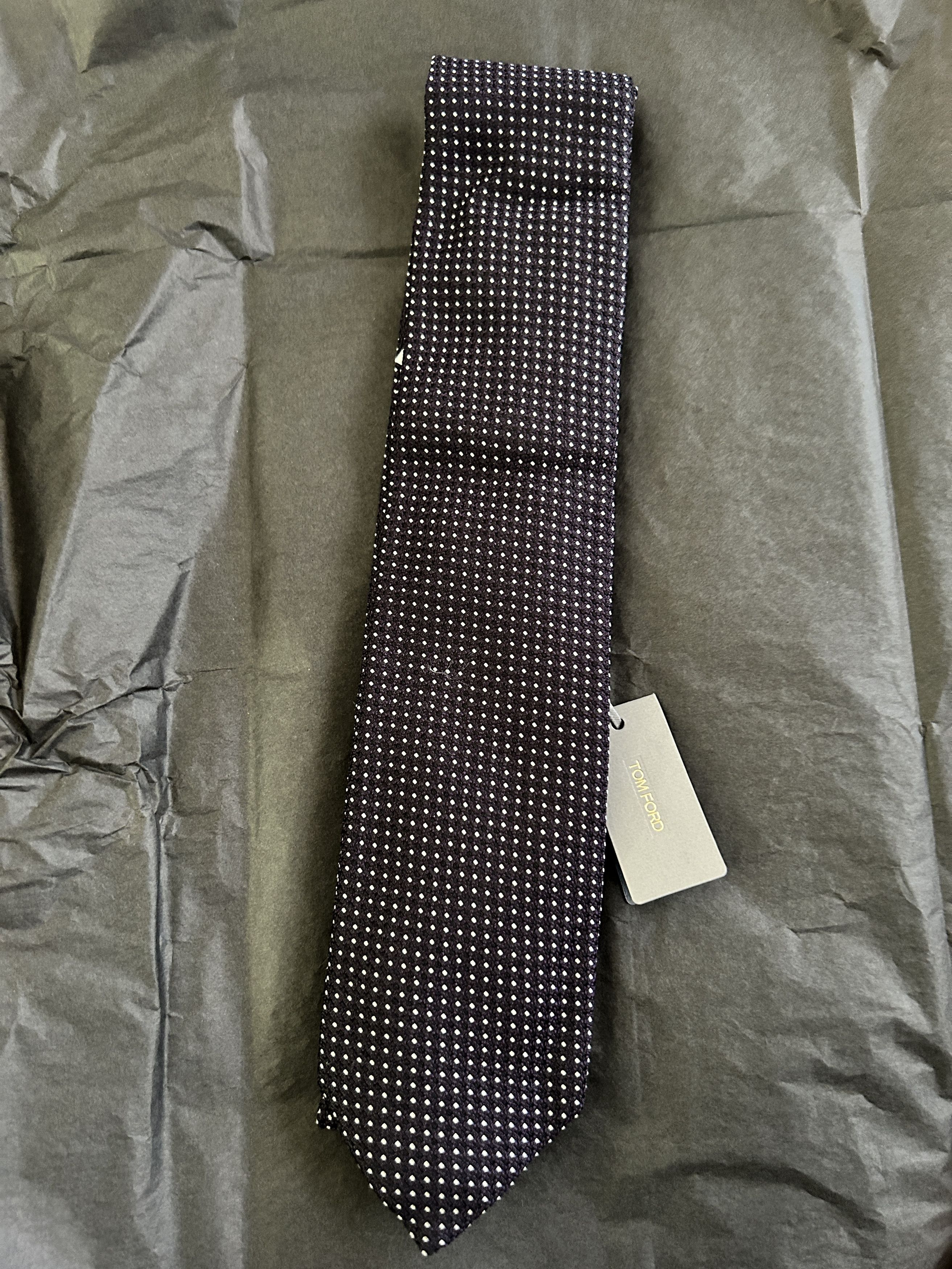 polka dot tie purple silk